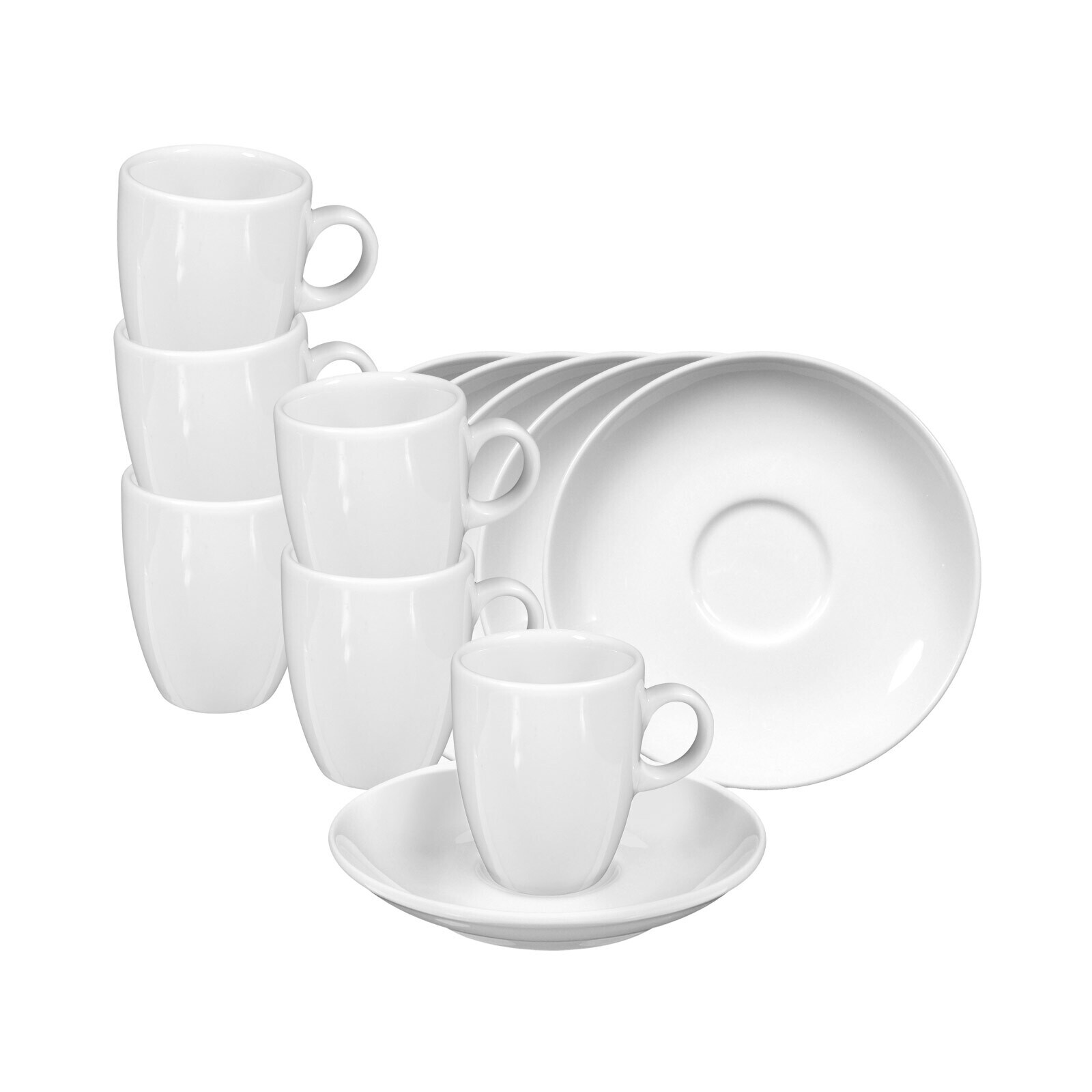 Espressotassen mit Untertassen VIP.  6er Set