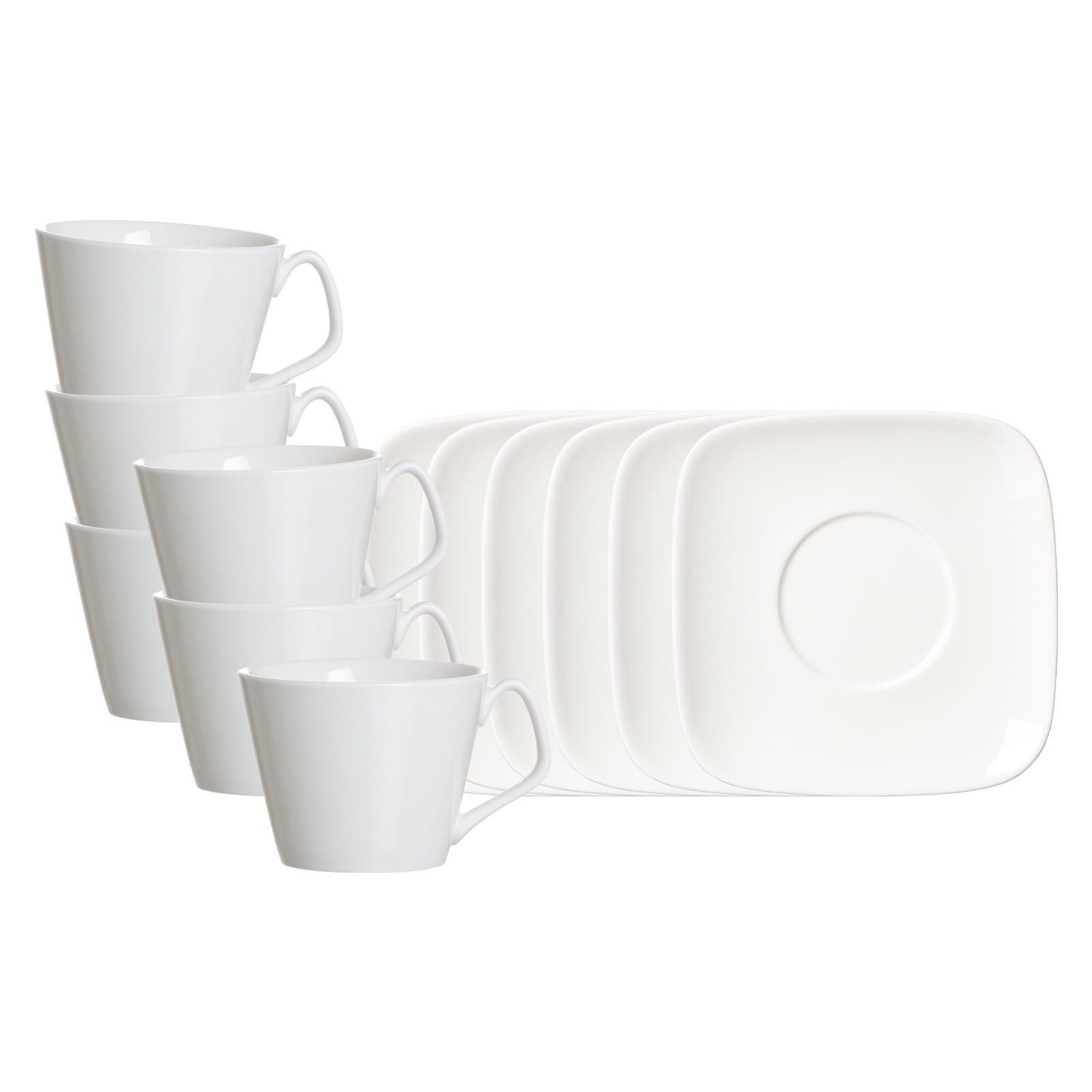 Ritzenhoff & Breker Kaffeetassen mit Untertassen Arena 200 ml 6er Set 