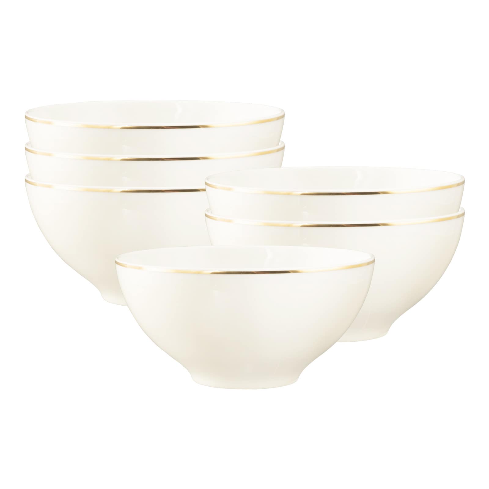 Seltmann Weiden M&uuml;slischalen Savona Goldlinie &oslash; 15,7 cm 6er Set 
