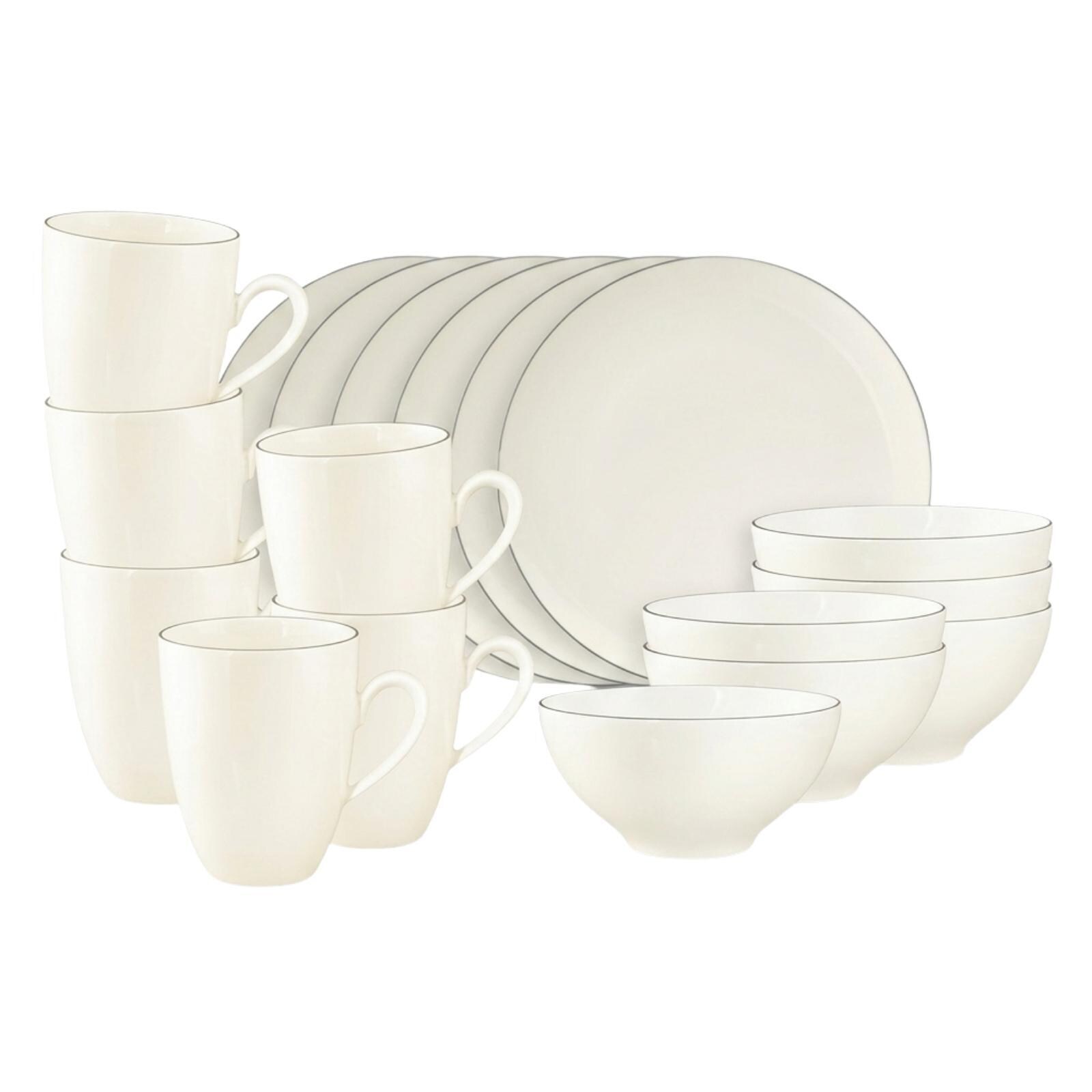 Frühstücksservice Savona Grey Line 18er Set