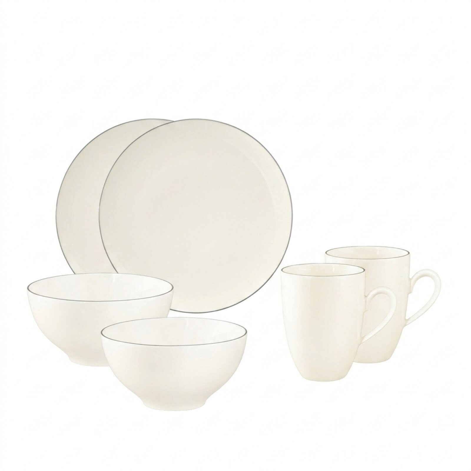 Frühstücks-Set Savona Grey Line 6er Set