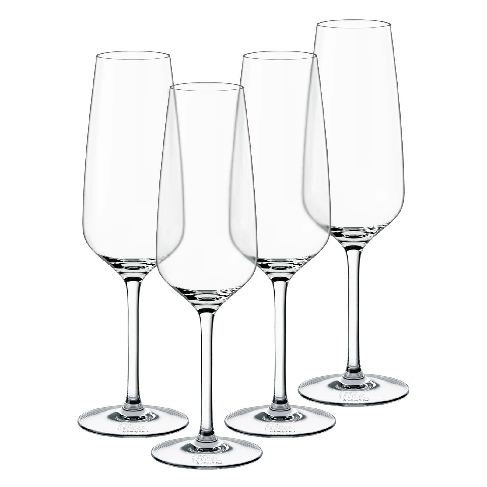 like. by Villeroy & Boch Sekt- / Champagnergl&auml;ser Essential 120 ml 4er Set 