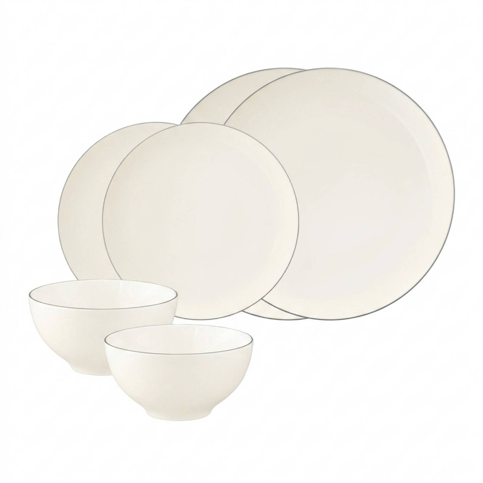 Basic-Set Savona Grey Line 6er Set
