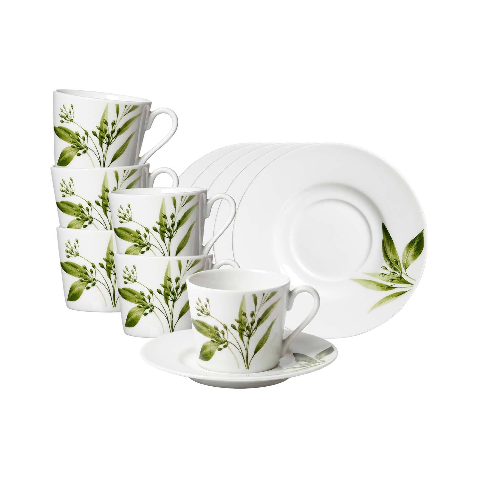Ritzenhoff & Breker Espressotassen mit Untertassen Evora 100 ml 6er Set 