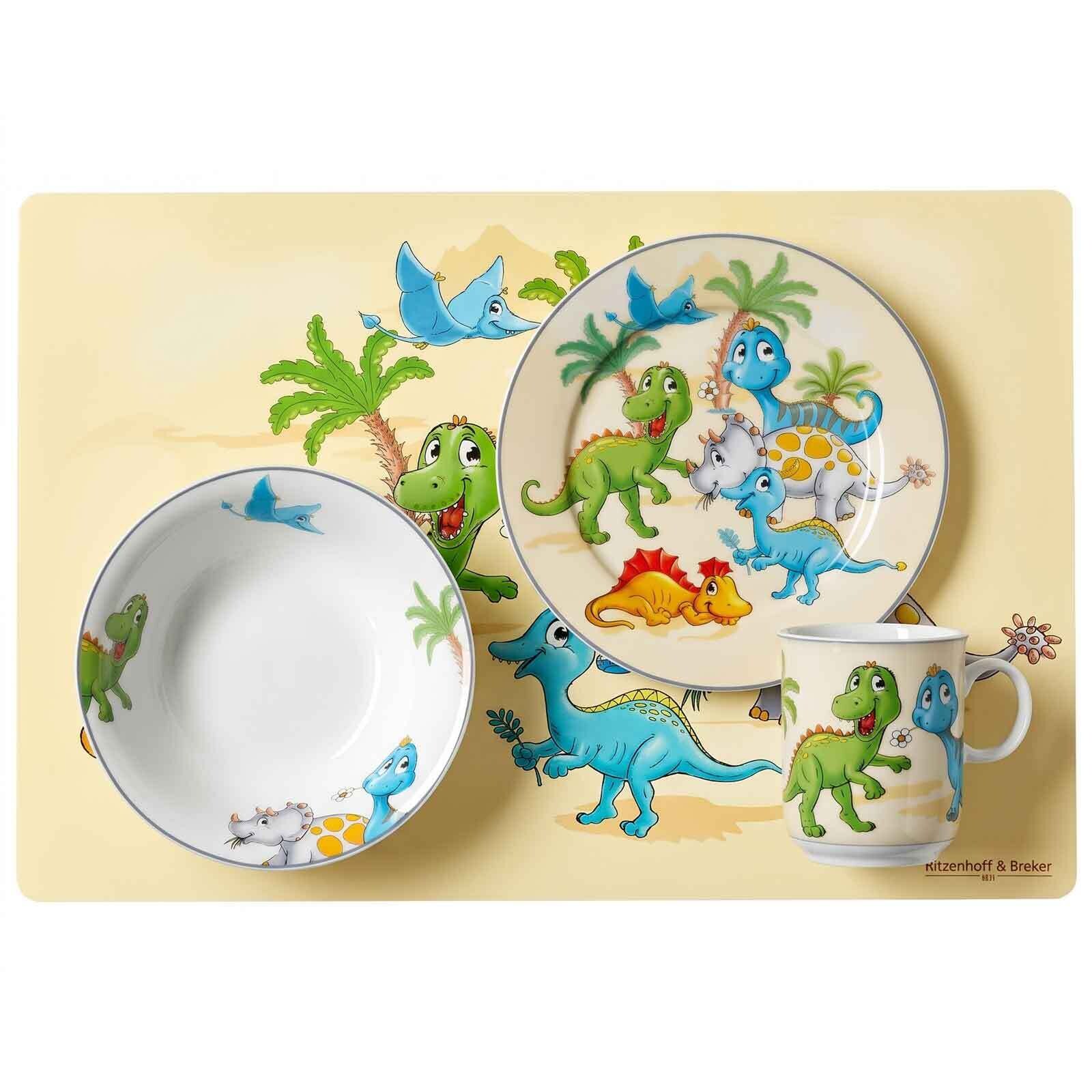 Kindergeschirr mit Platzset Dino