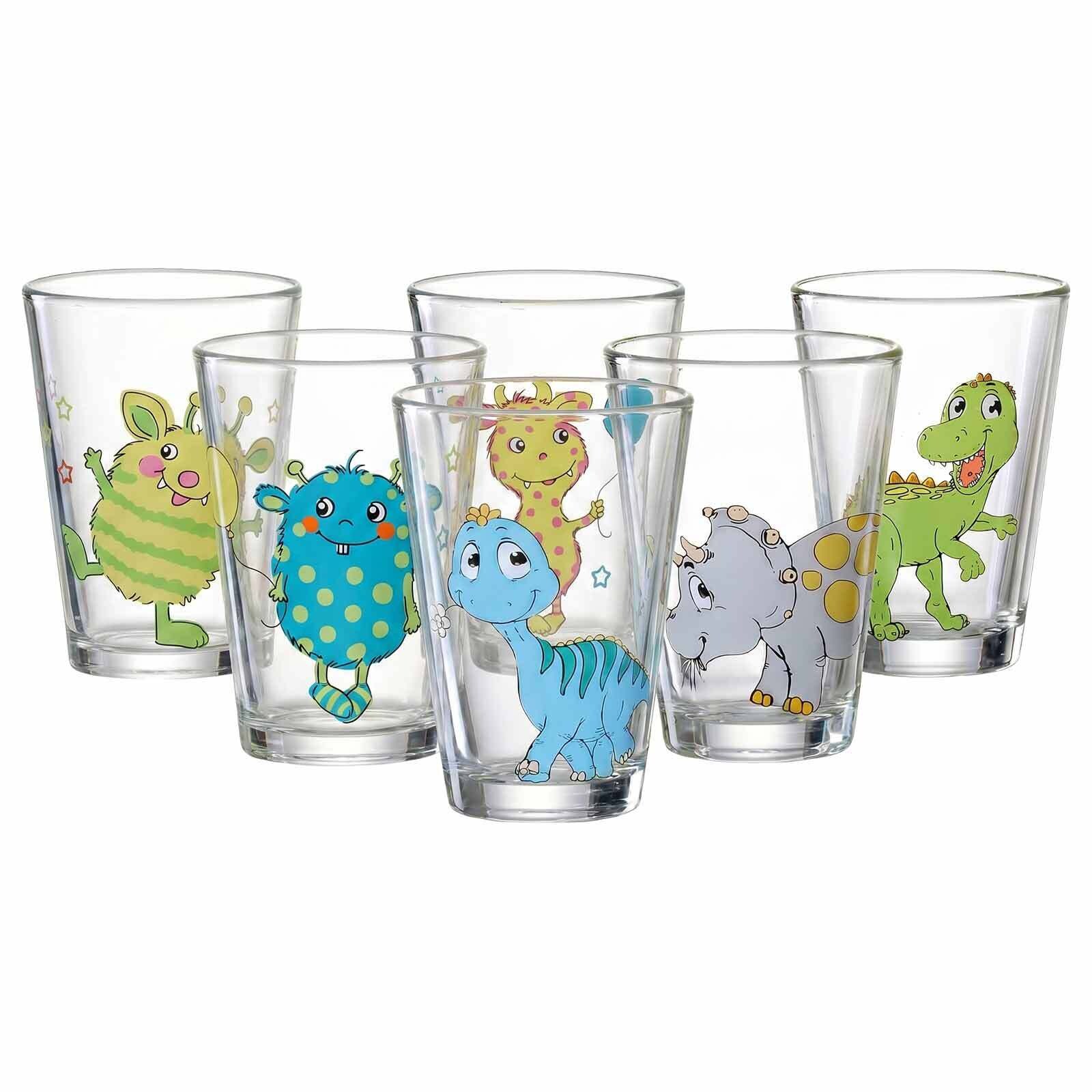 Kindergläser Dino und Monsterchen  6er Set