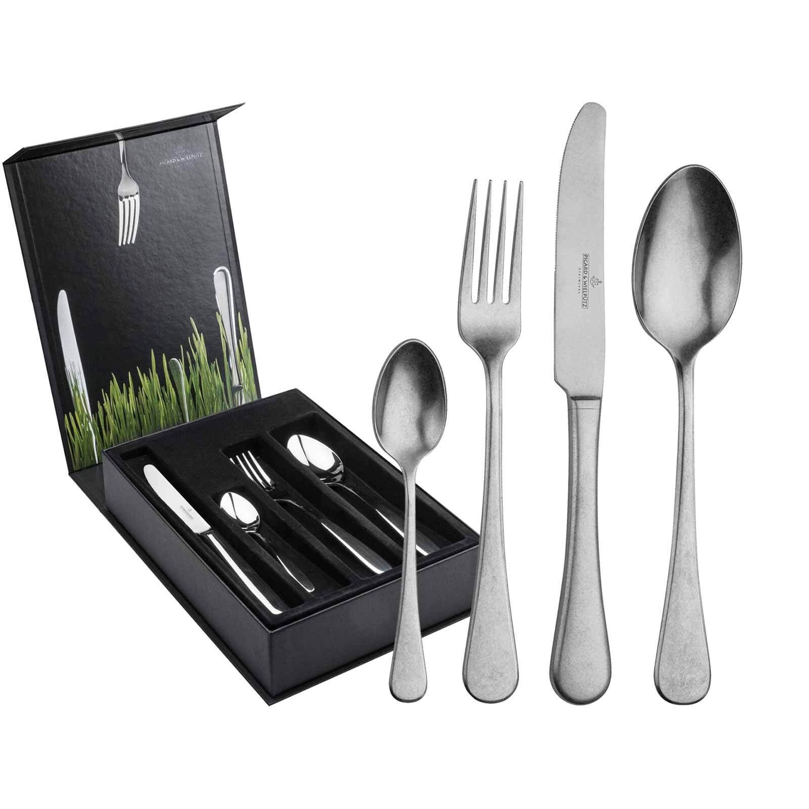 Picard & Wielpütz Tafelbesteck inkl. Besteckbox Landhaus Vintage 24er Set