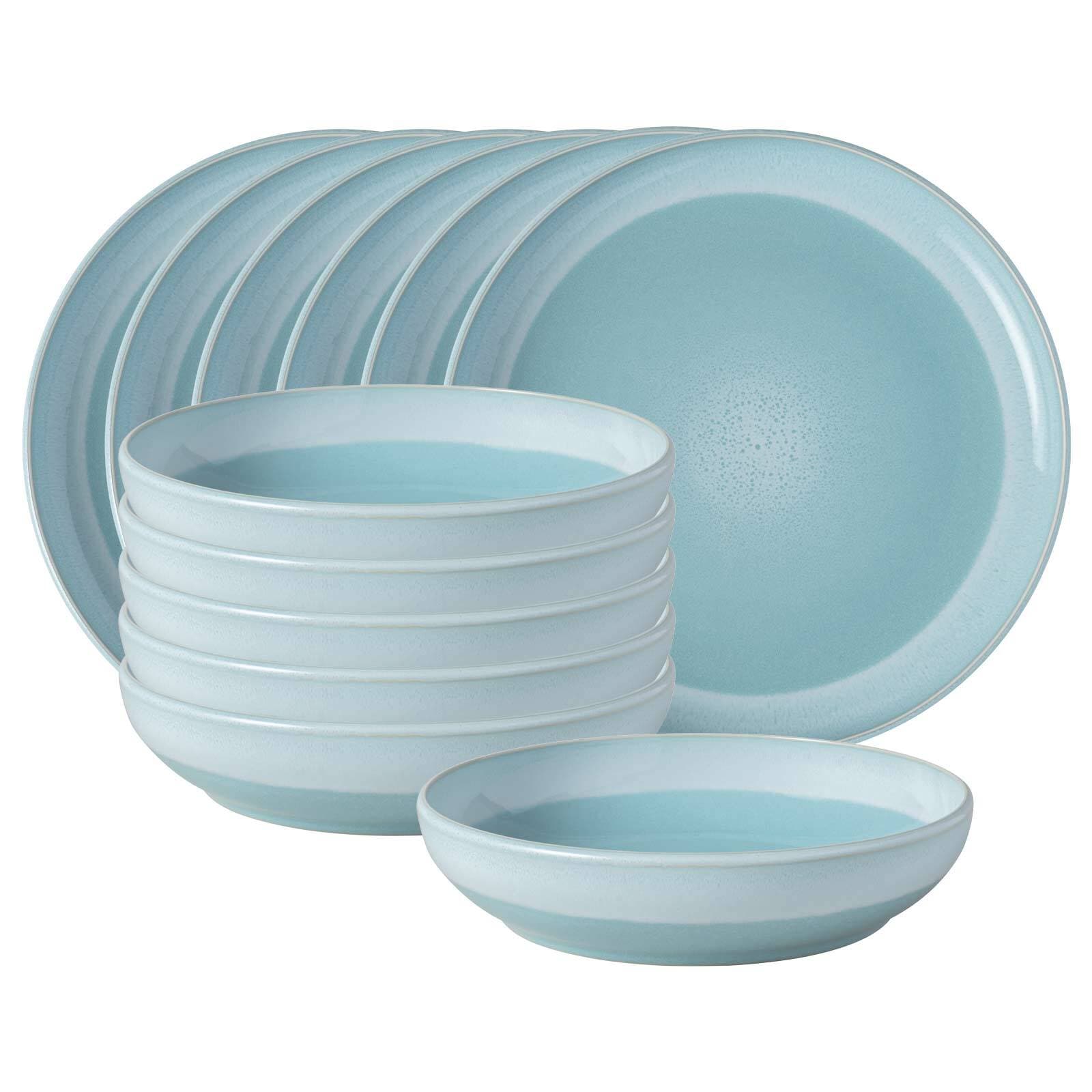 like. by Villeroy & Boch Tafelservice Perlemor Aqua 12er Set 
