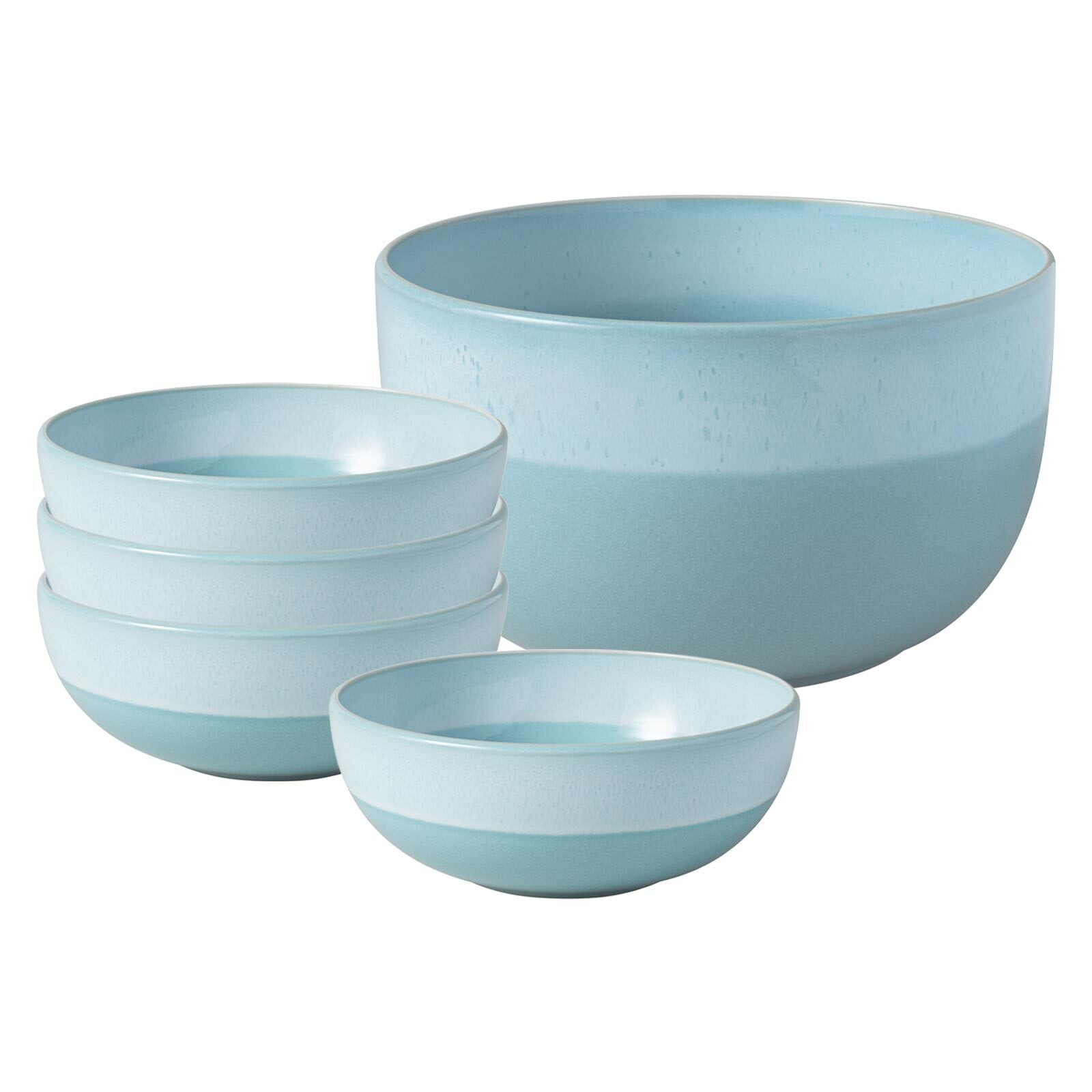 like. by Villeroy & Boch Salat-Set Perlemor Aqua 5er Set 