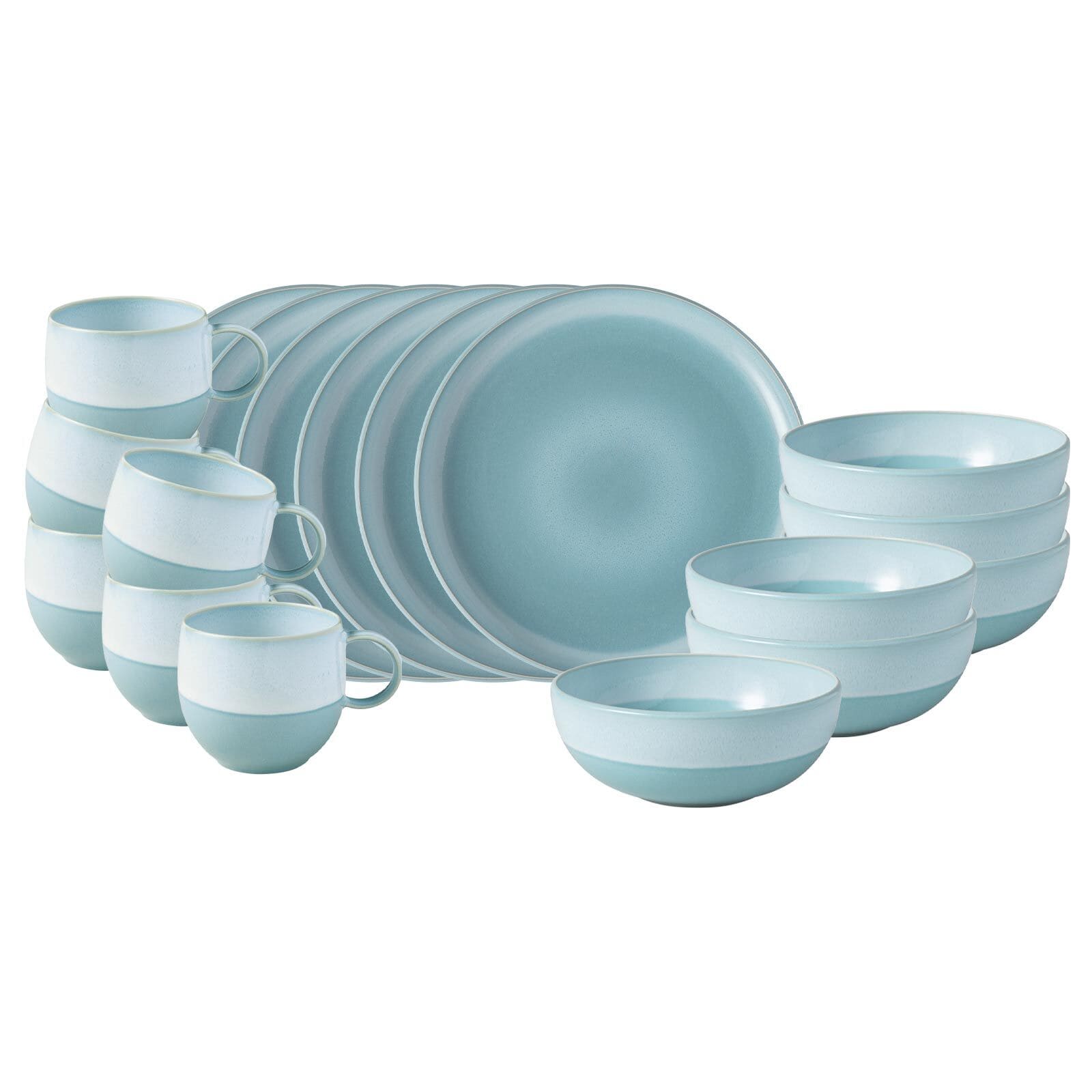 like. by Villeroy & Boch Fr&uuml;hst&uuml;cks-Set Perlemor Aqua 18er Set 