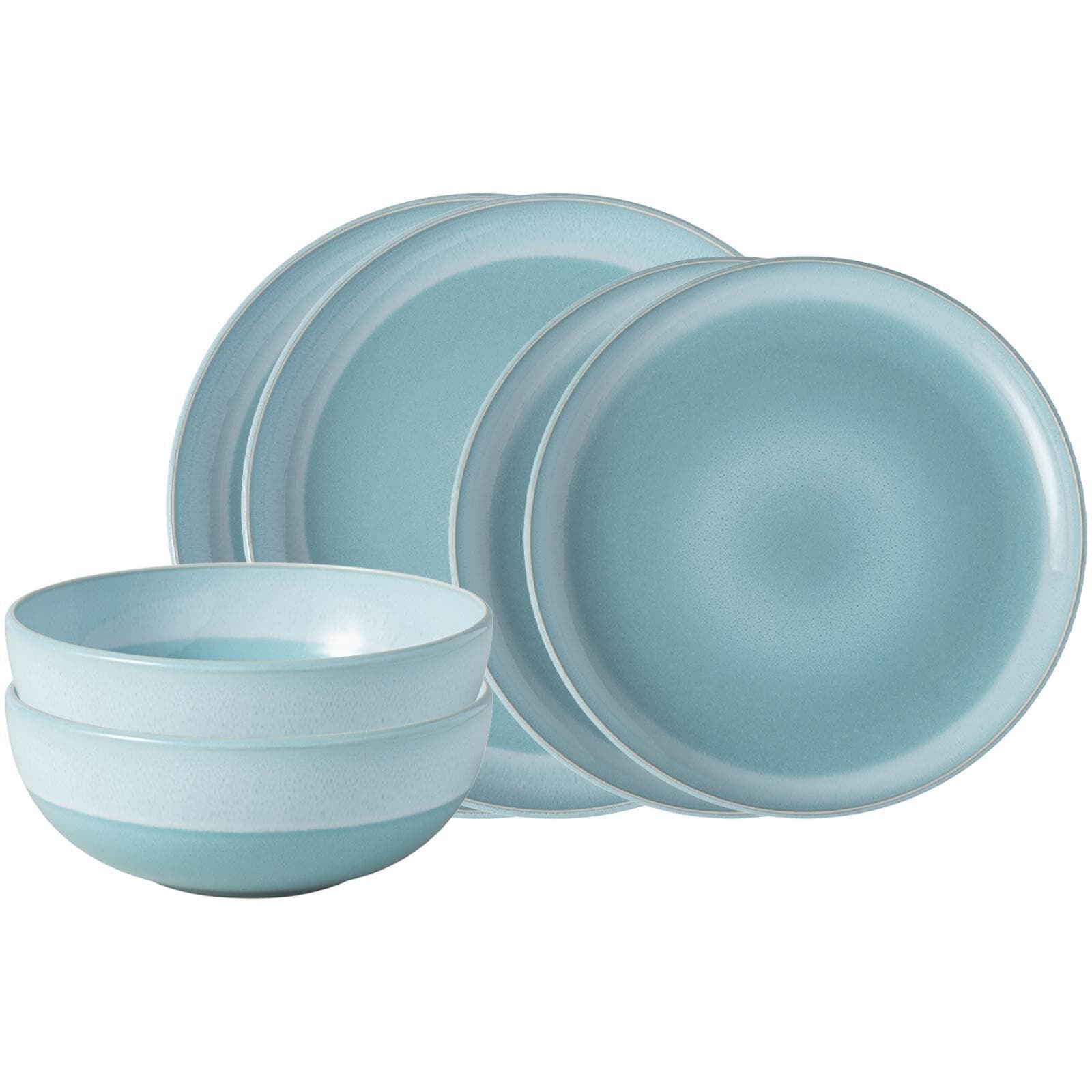 like. by Villeroy & Boch Basic-Set Perlemor Aqua 6er Set 