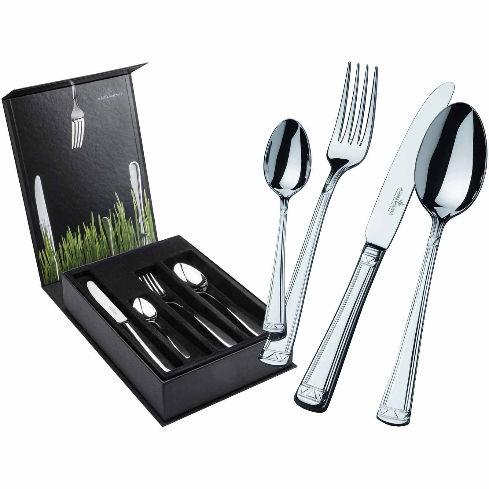Picard & Wielp&uuml;tz Tafelbesteck inkl. Besteckbox Aradena 24er Set 