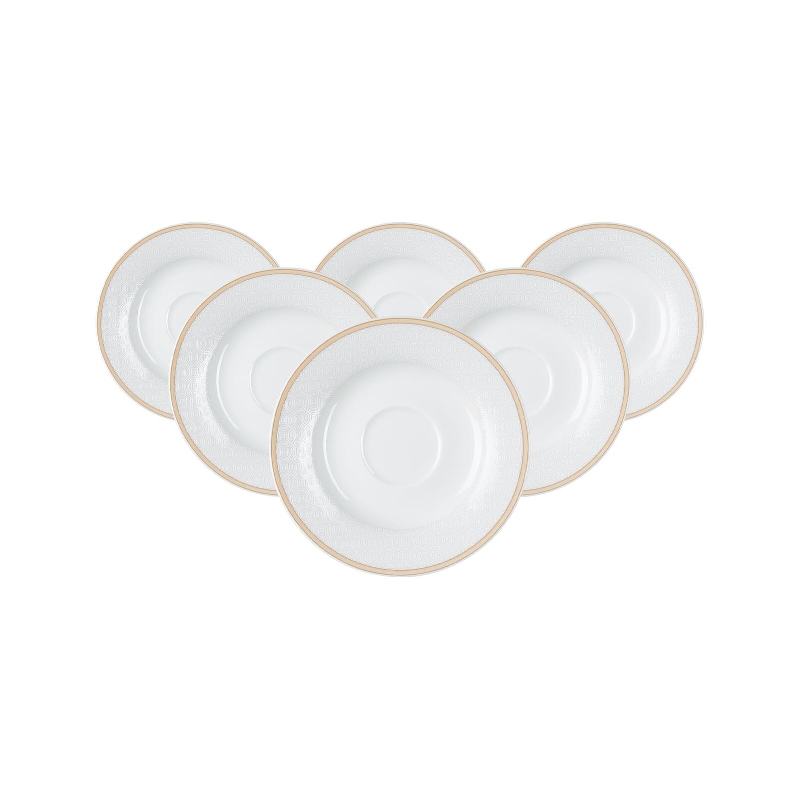Ritzenhoff & Breker Kaffeeuntertassen Geo &oslash; 15,5 cm 6er Set 