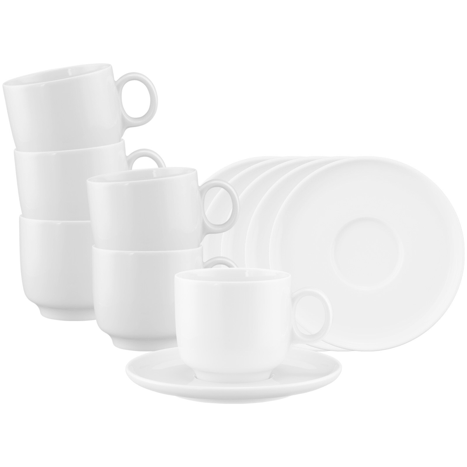 Seltmann Weiden Kaffeetassen mit Untertassen Sento Home 210 ml 6er Set