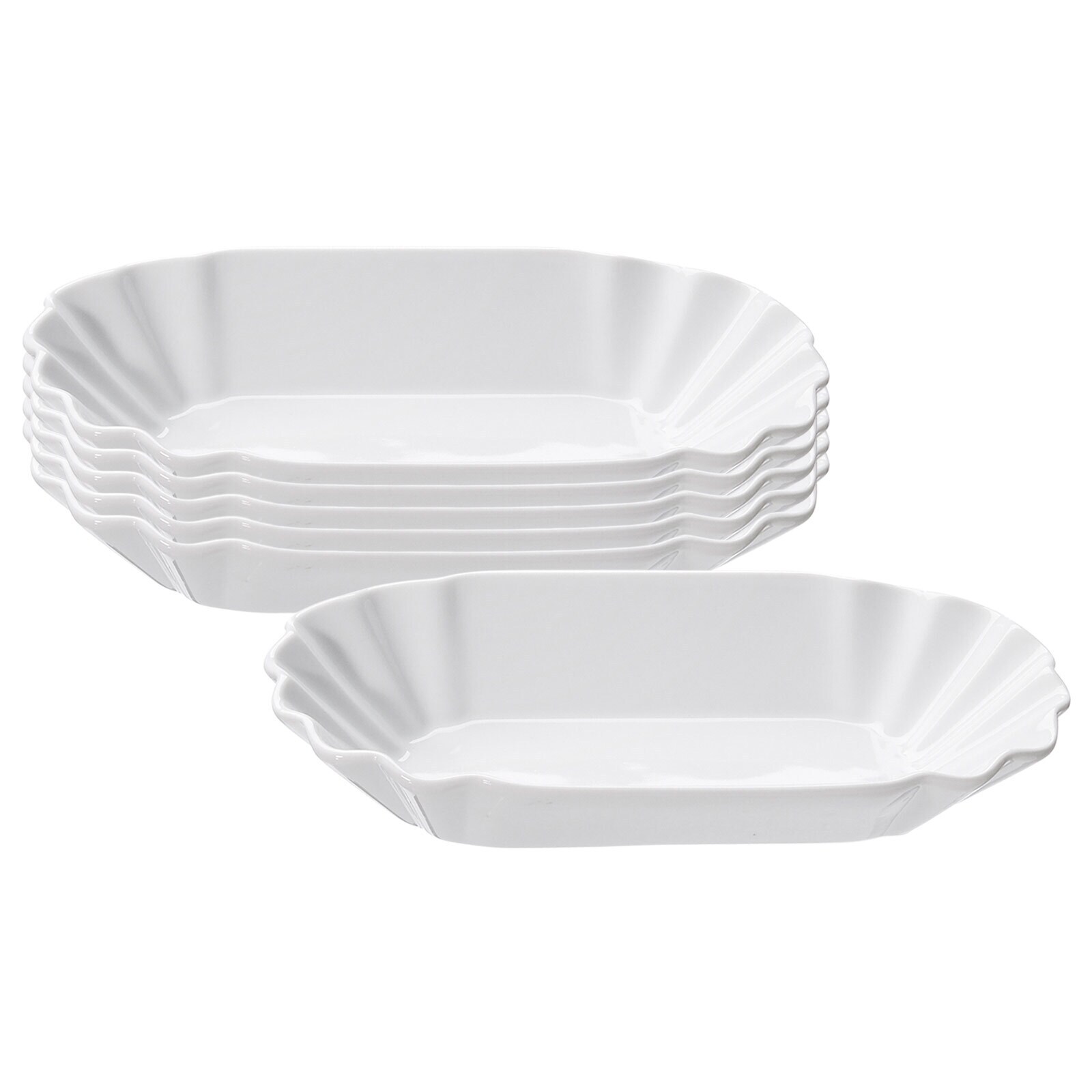 Pommes-Schalen Bianco 20 x 12 cm 6er Set
