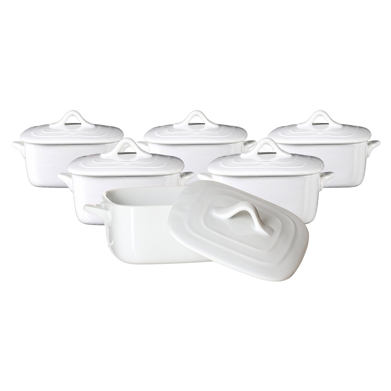 Mini-Terrinen Bianco 10,5 x 10,5 cm 6er Set