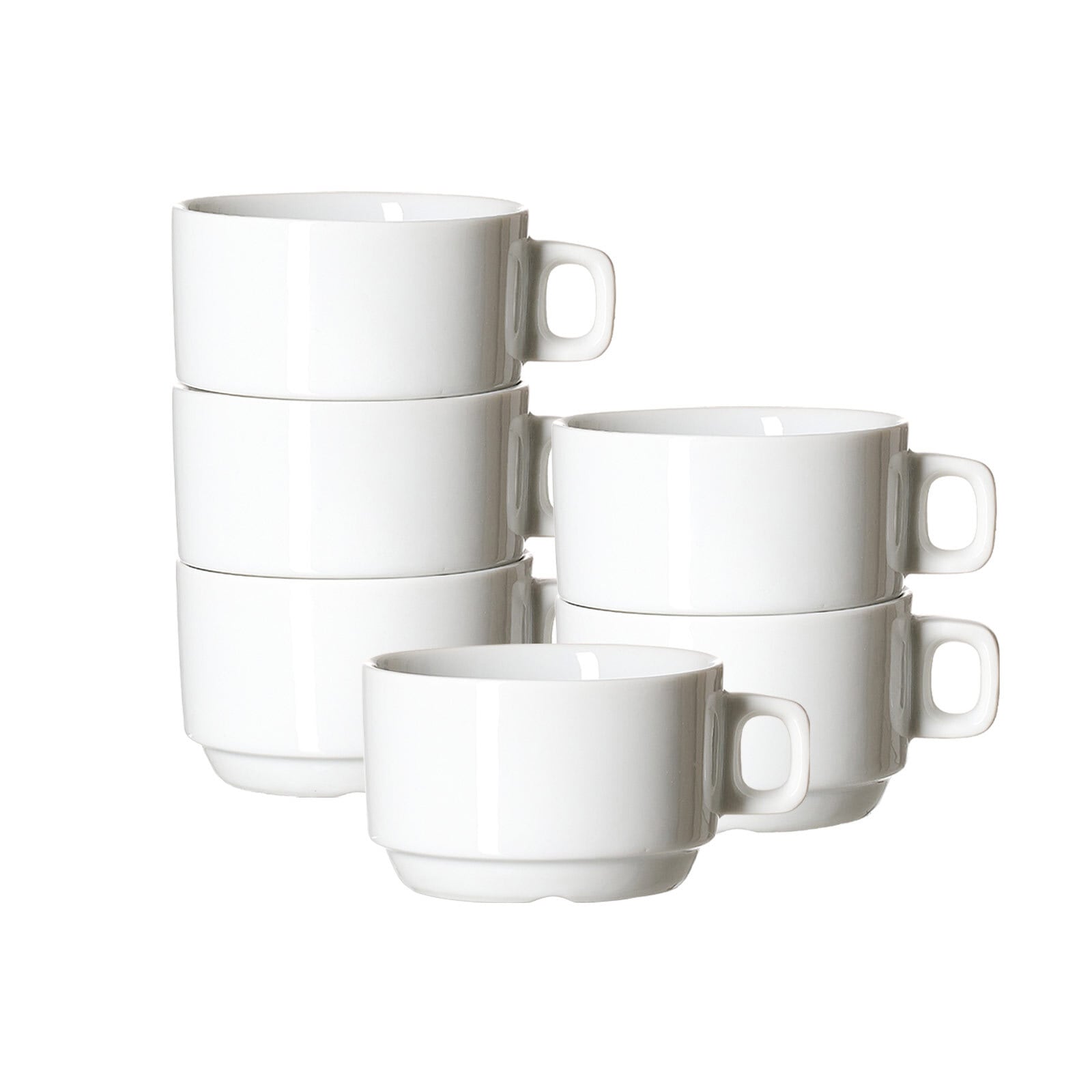 Ritzenhoff & Breker Kaffeetassen mit Untertassen Bianco 190 ml 6er Set 