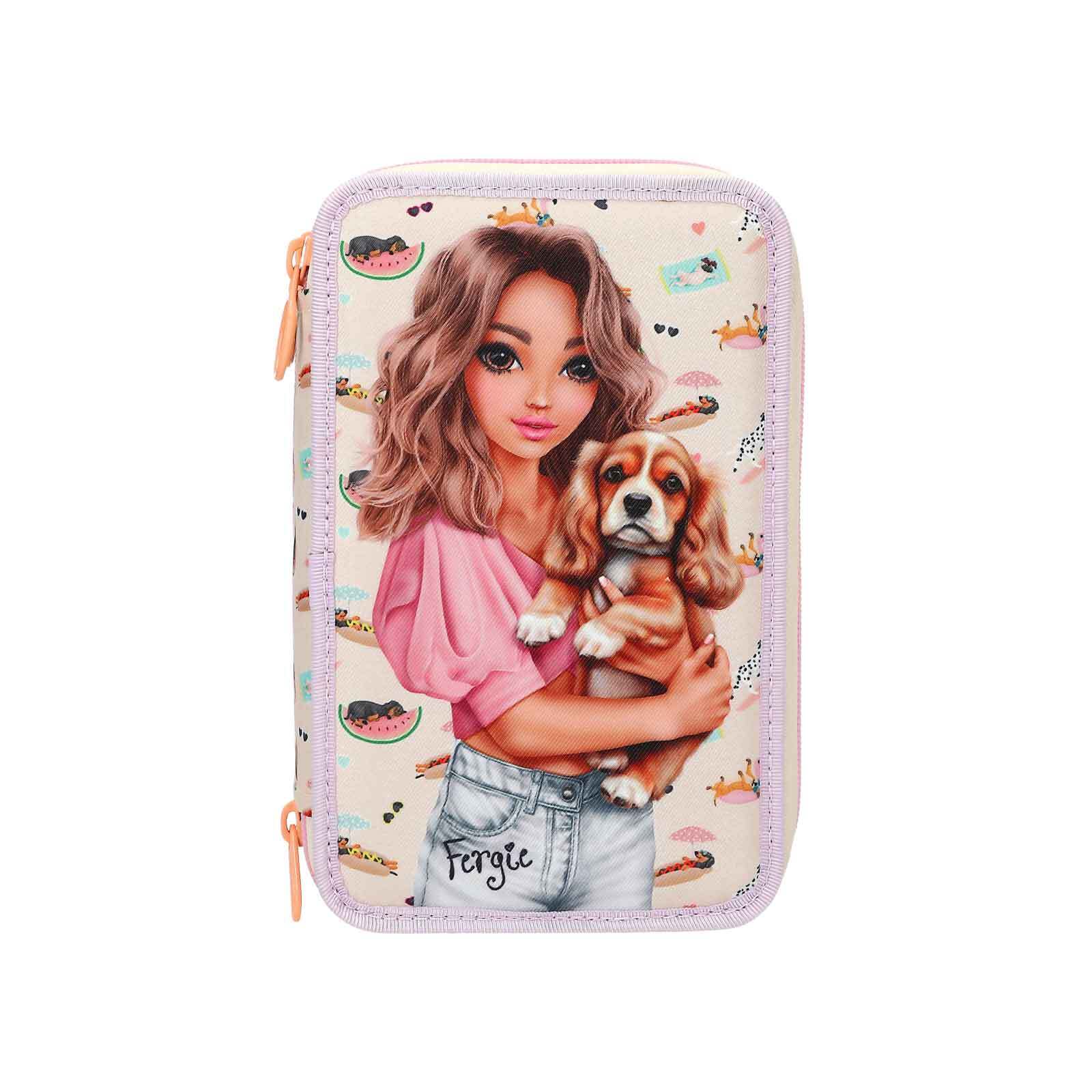 Depesche 3-Fach Federtasche SUNNY DOG TOPModel 7,5 x 13 x 20 cm 