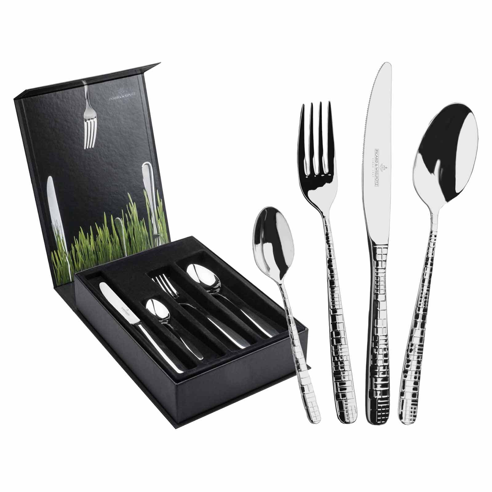 Picard & Wielp&uuml;tz Tafelbesteck inkl. Besteckbox Frame 24er Set 