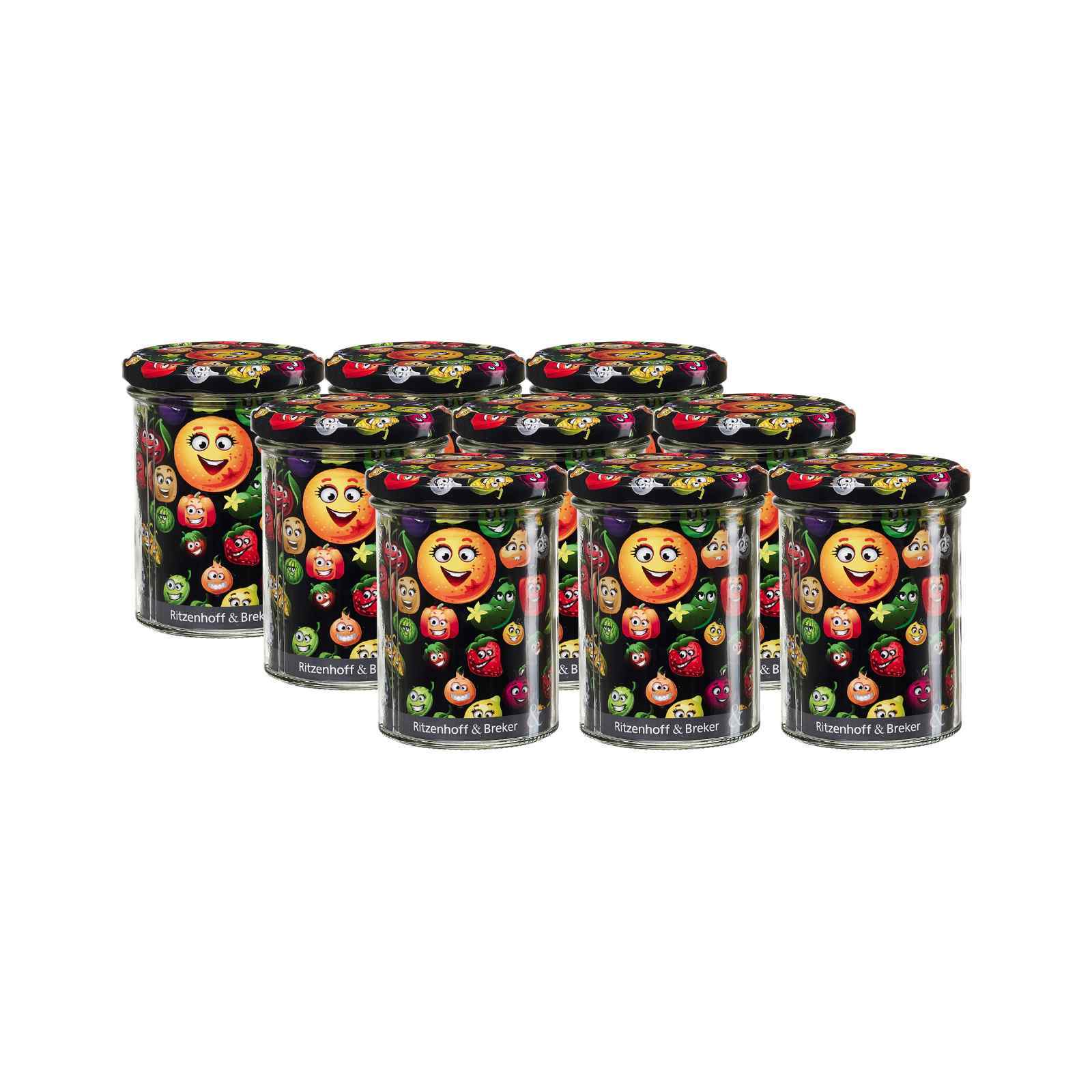 Ritzenhoff & Breker Vorratsgl&auml;ser Smile 475 ml 9er Set 