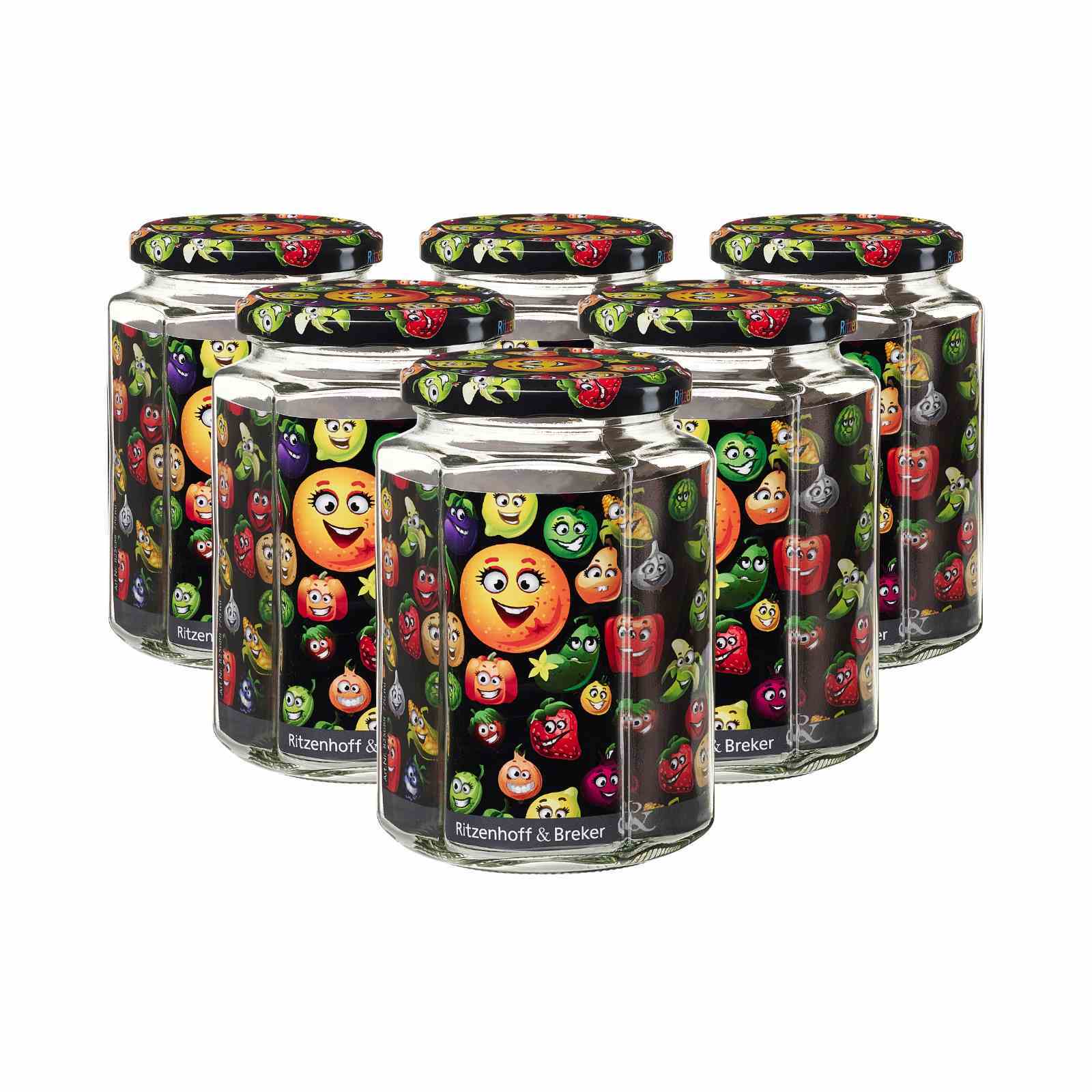 Ritzenhoff & Breker Vorratsgl&auml;ser Smile 770 ml 6er Set 