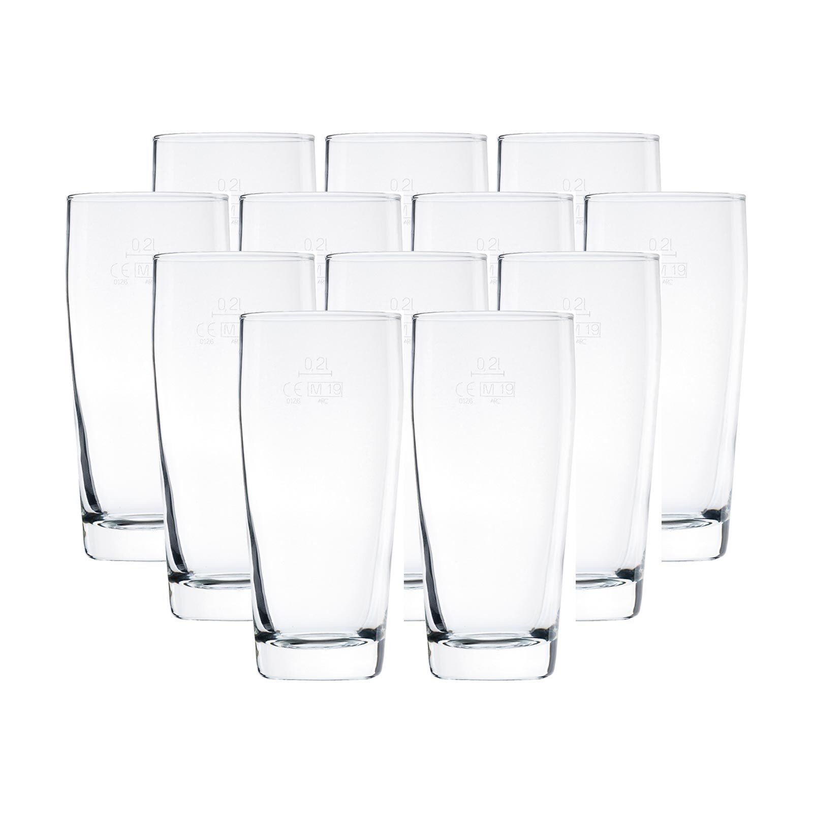 Arcoroc Willi Becher geeicht Willi 0,2 l 12er Set 