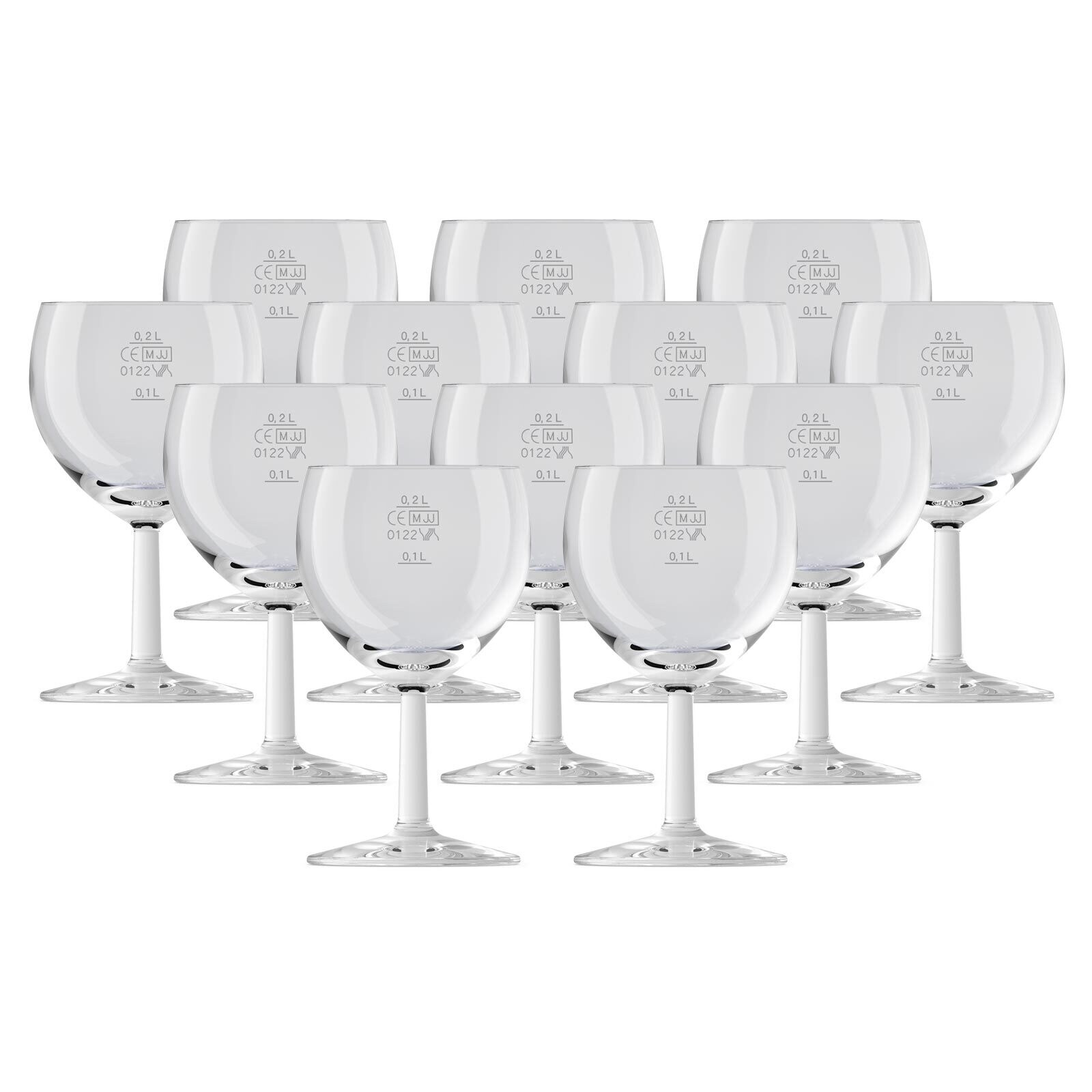 Weingläser geeicht Ballon Profi  + 0,2 l 12er Set