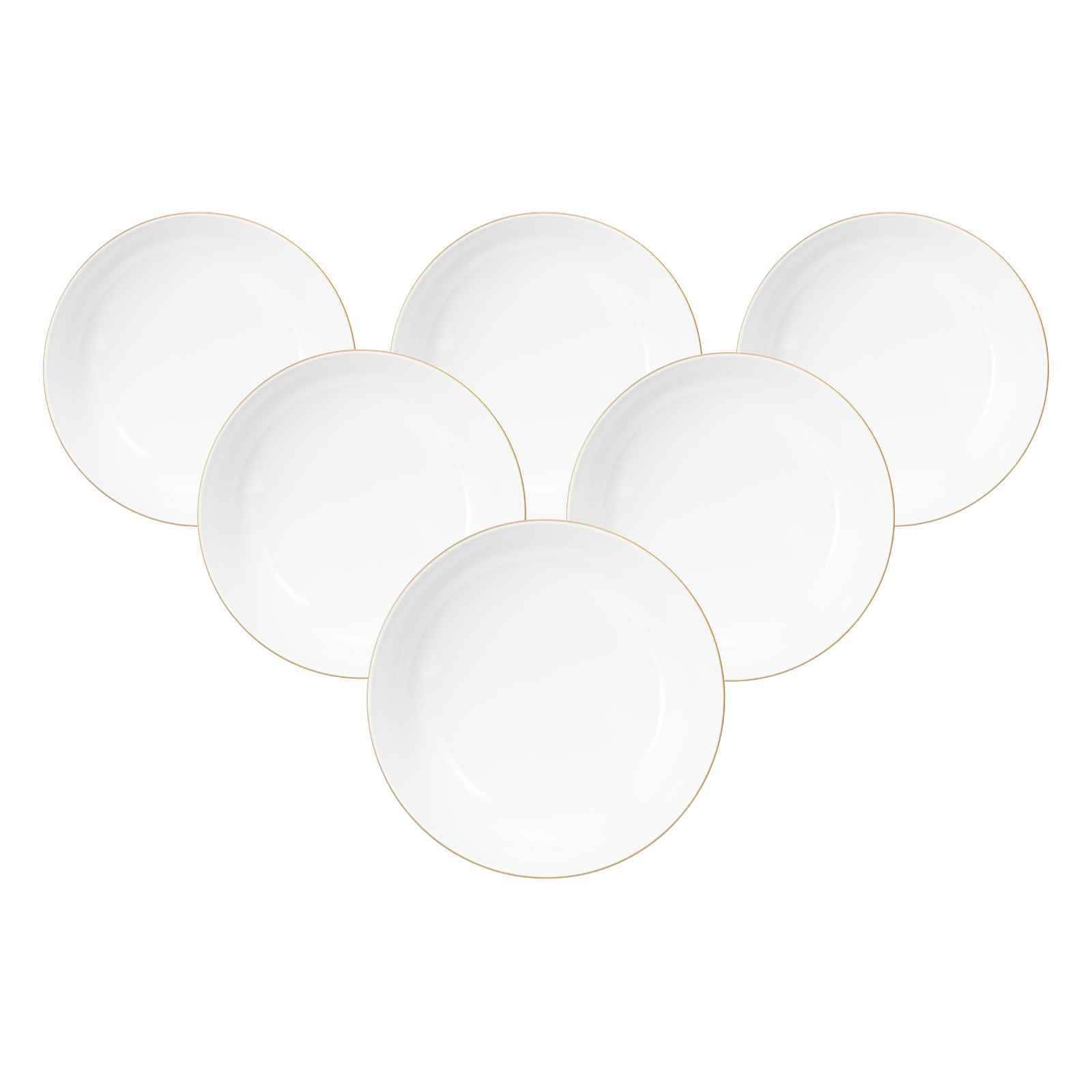 Seltmann Weiden Suppenteller Liberty Goldrand ø 21,2 cm 6er Set