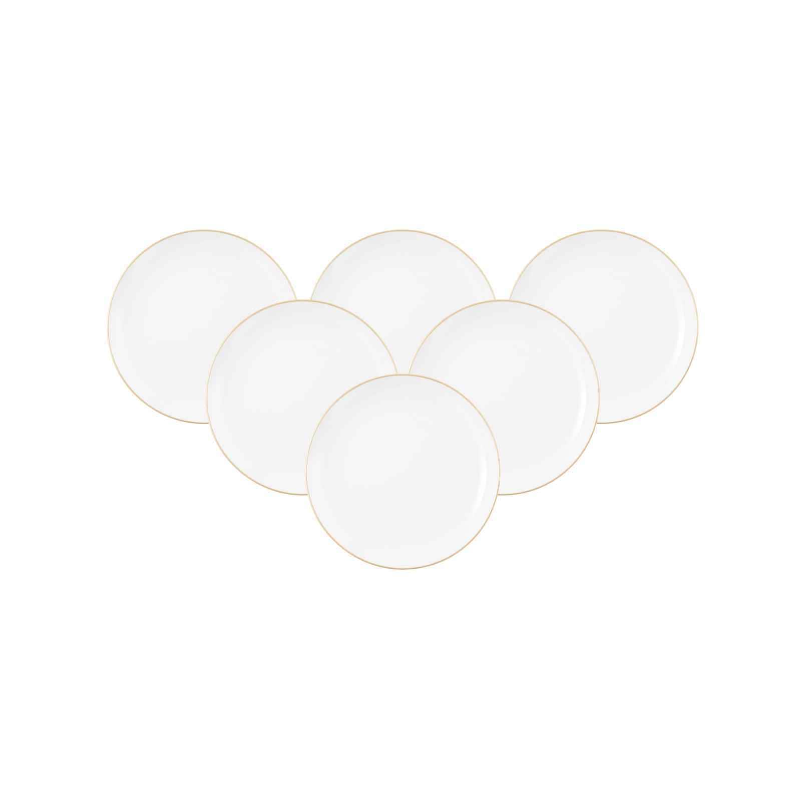 Seltmann Weiden Brotteller Liberty Goldrand &oslash; 17,5 cm 6er Set 
