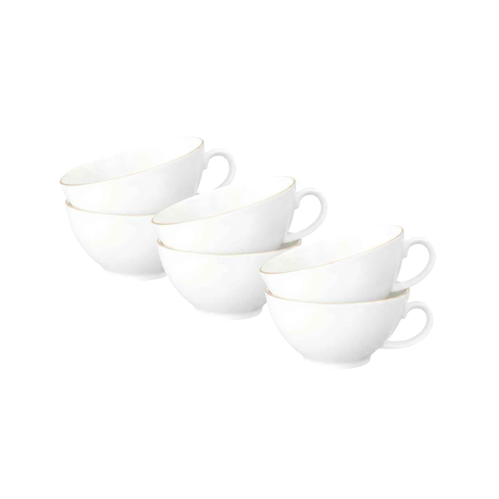 Seltmann Weiden Teetassen Liberty Goldrand 140 ml 6er Set 