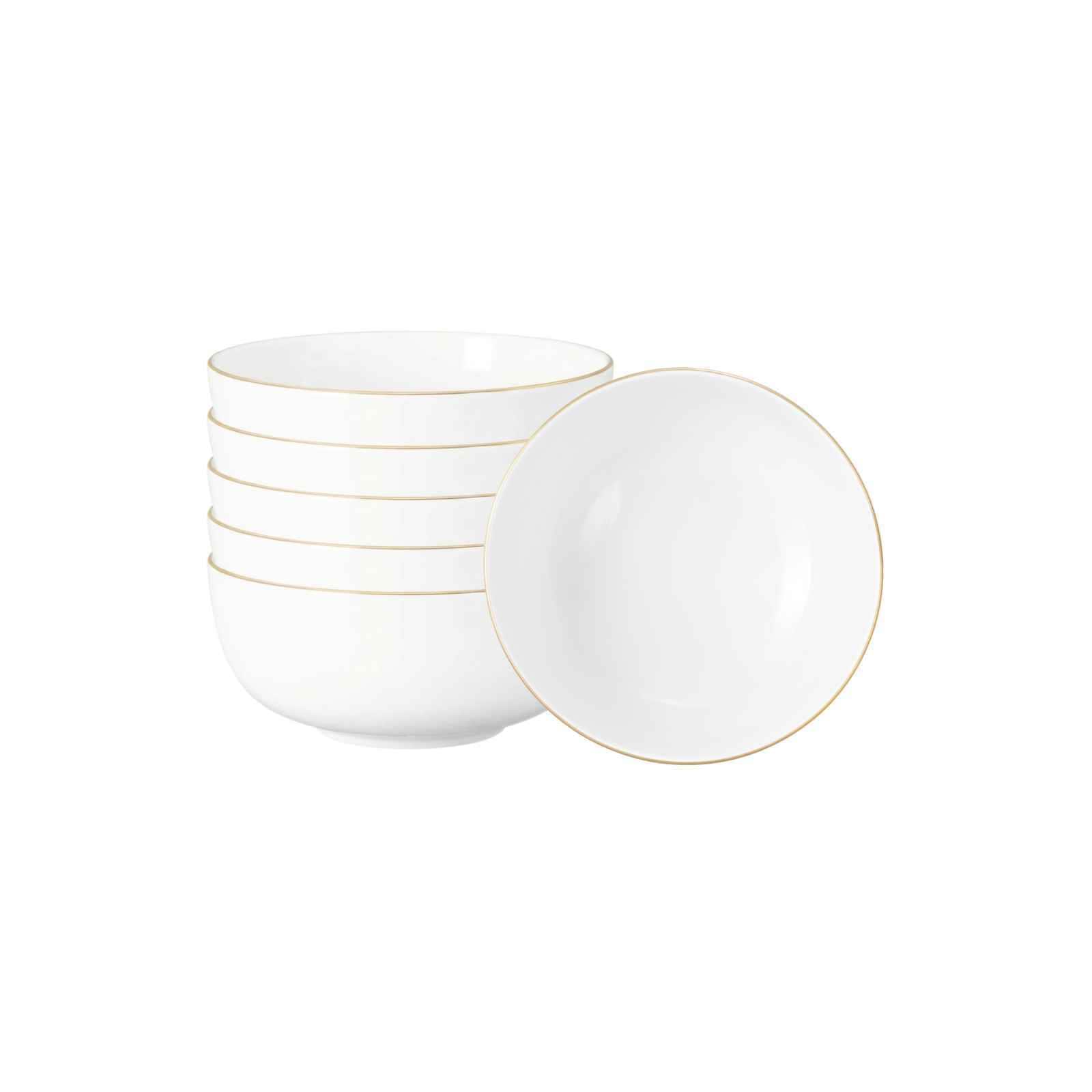 Seltmann Weiden M&uuml;slischalen Liberty Goldrand &oslash; 15 cm 6er Set 