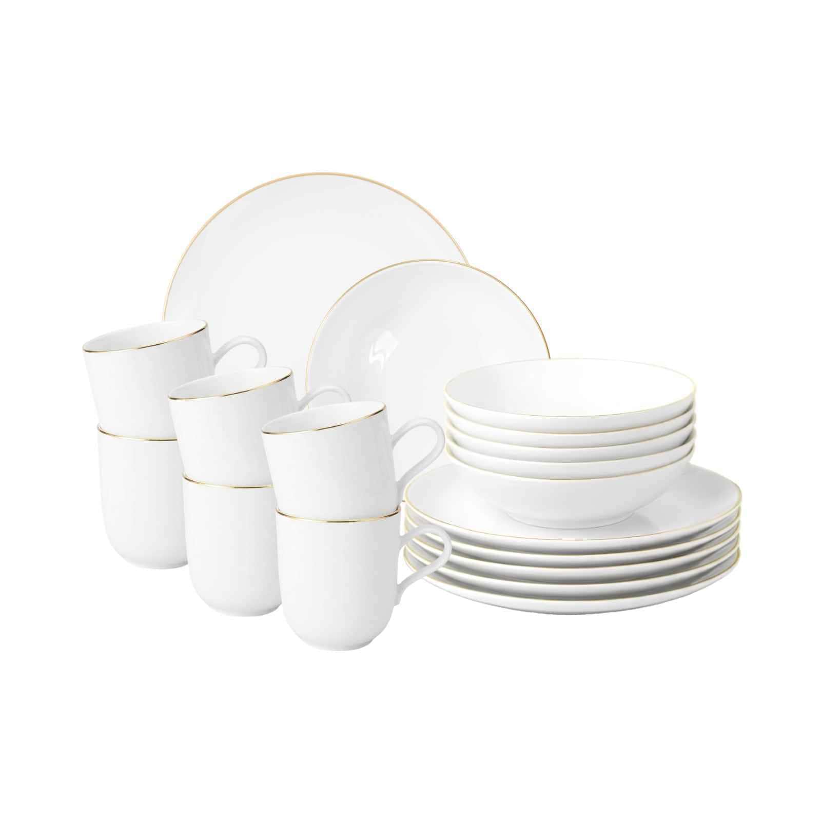Seltmann Weiden Fr&uuml;hst&uuml;cks-Set Liberty Goldrand 18-tlg. 