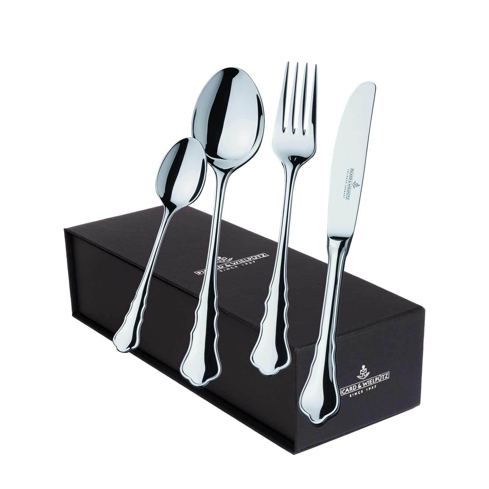 Picard & Wielp&uuml;tz Tafelbesteck inkl. Besteckbox Chippendale 24-tlg. 