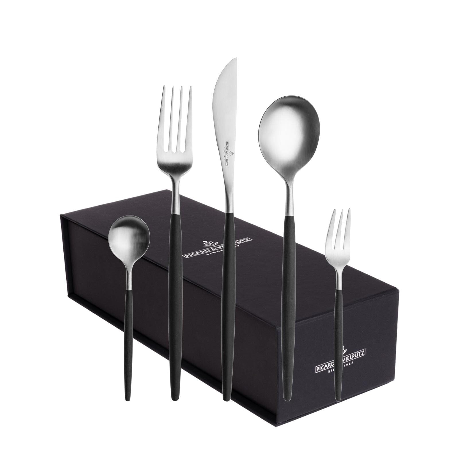 Picard & Wielp&uuml;tz Tafelbesteck inkl. Besteckbox Franzi Black 30-tlg. 