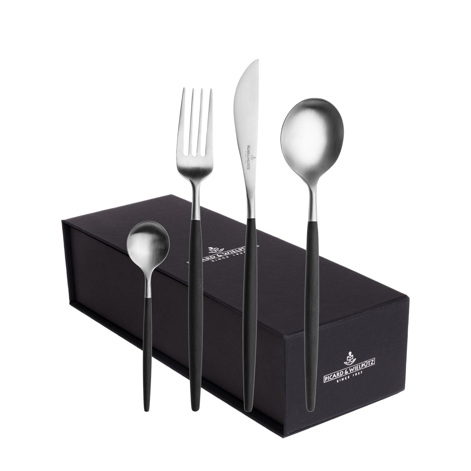 Picard & Wielp&uuml;tz Tafelbesteck inkl. Besteckbox Franzi Black 24-tlg. 