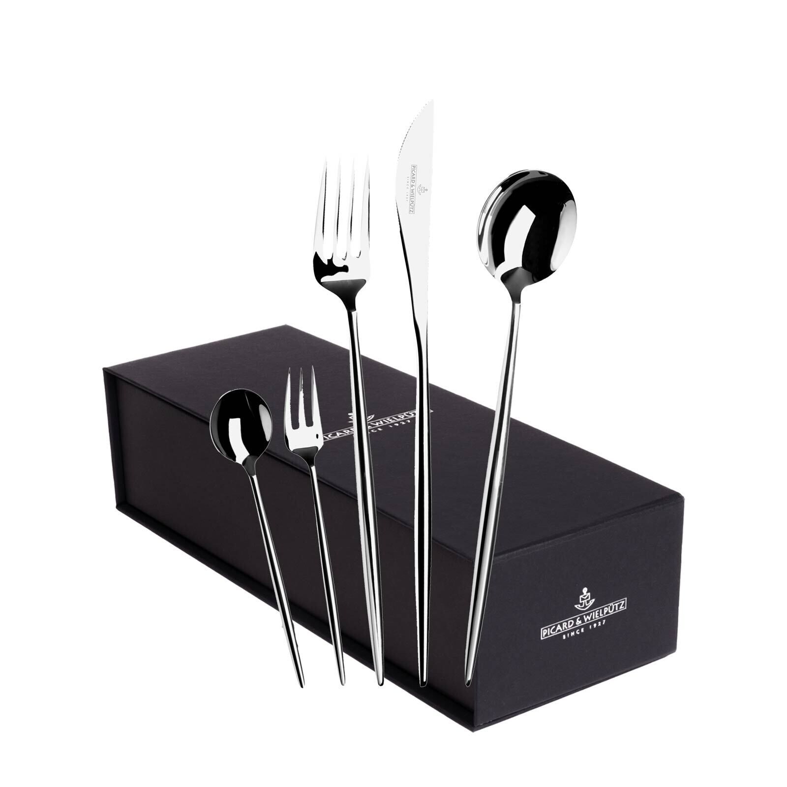 Picard & Wielp&uuml;tz Tafelbesteck inkl. Besteckbox Lotus 30-tlg. 