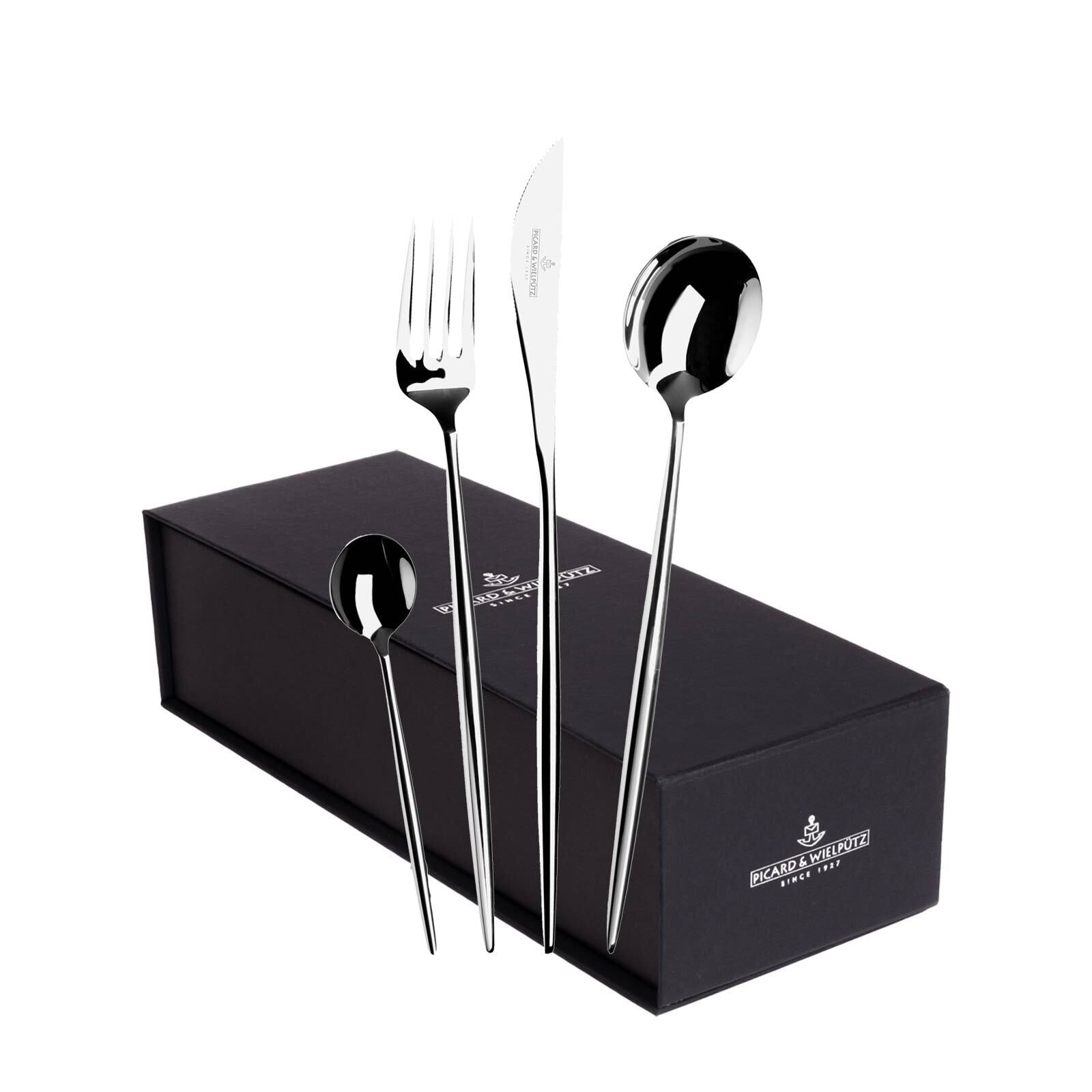 Picard & Wielp&uuml;tz Tafelbesteck inkl. Besteckbox Lotus 24-tlg. 