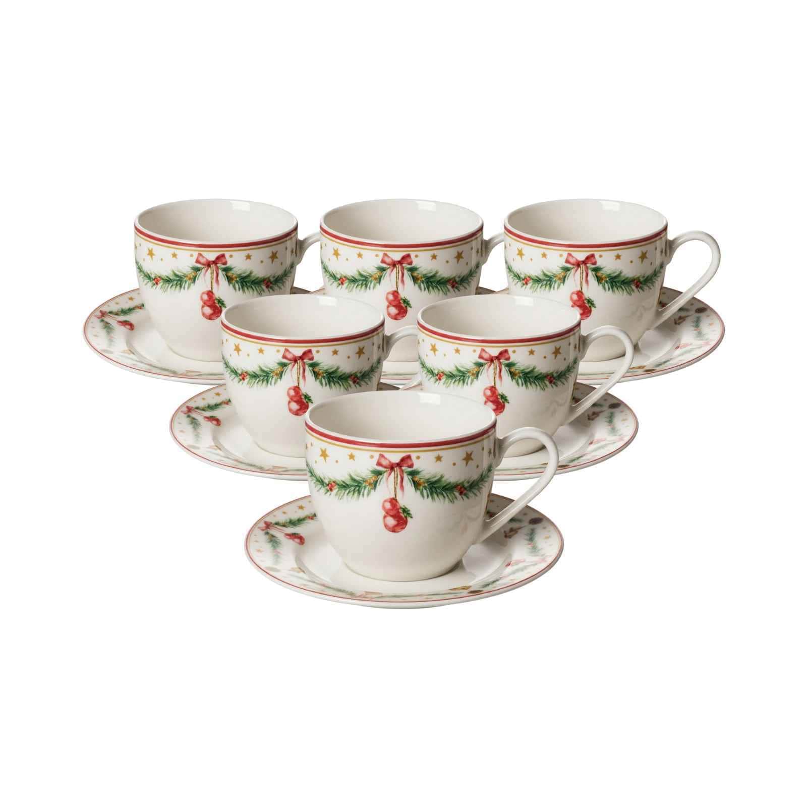 Ritzenhoff & Breker Espressotassen mit Untertassen Holly 90 ml 12-tlg. 