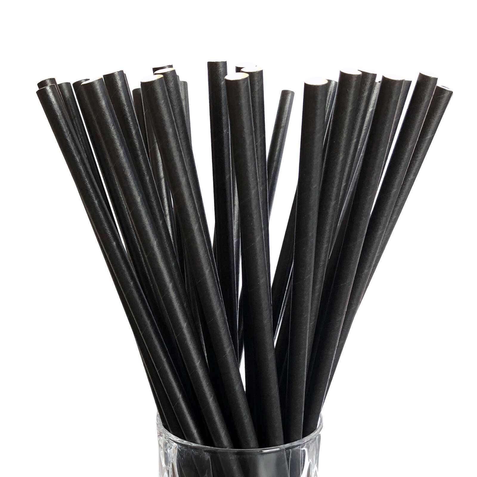LUXENTU Papier-Trinkhalme Jumbo 20 cm 100er Set 