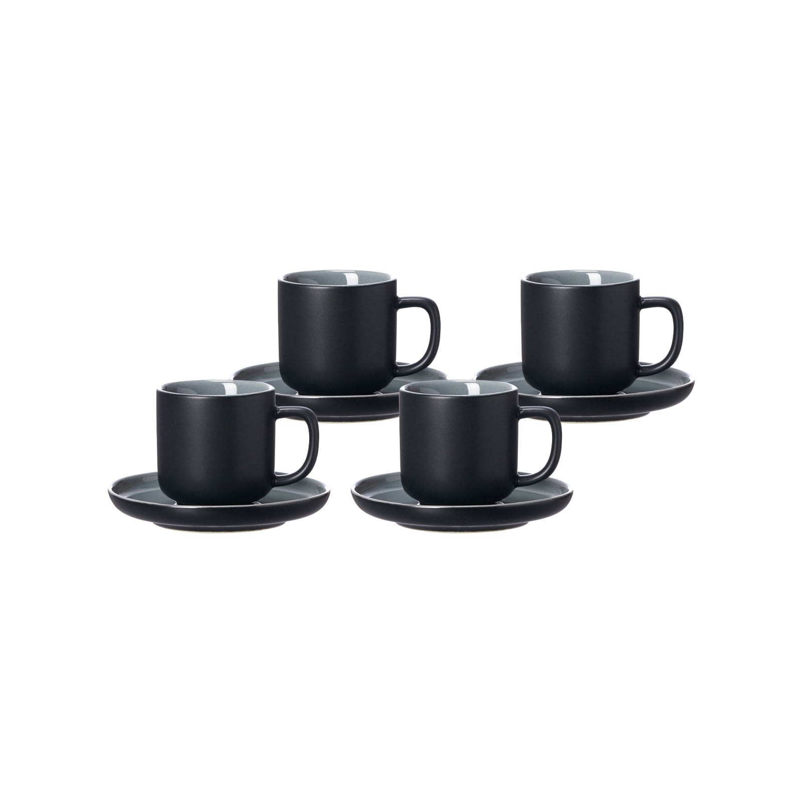 Ritzenhoff & Breker Espressotassen mit Untertassen Jasper 100 ml 4er Set 
