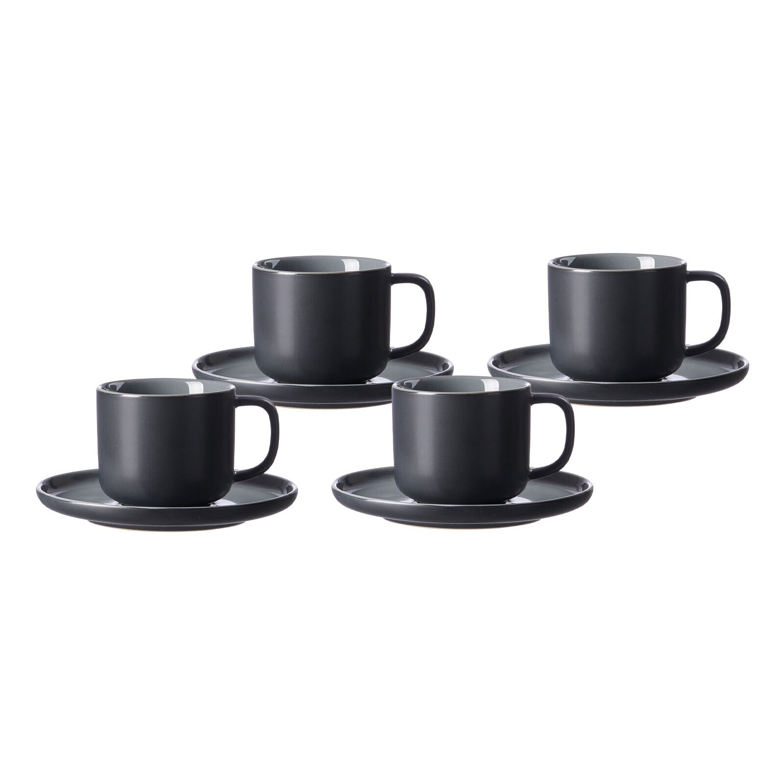 Kaffeetassen mit Untertassen Jasper  4er Set