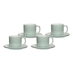 Ritzenhoff & Breker Kaffeetassen mit Untertassen Jasper 240 ml 4er Set 