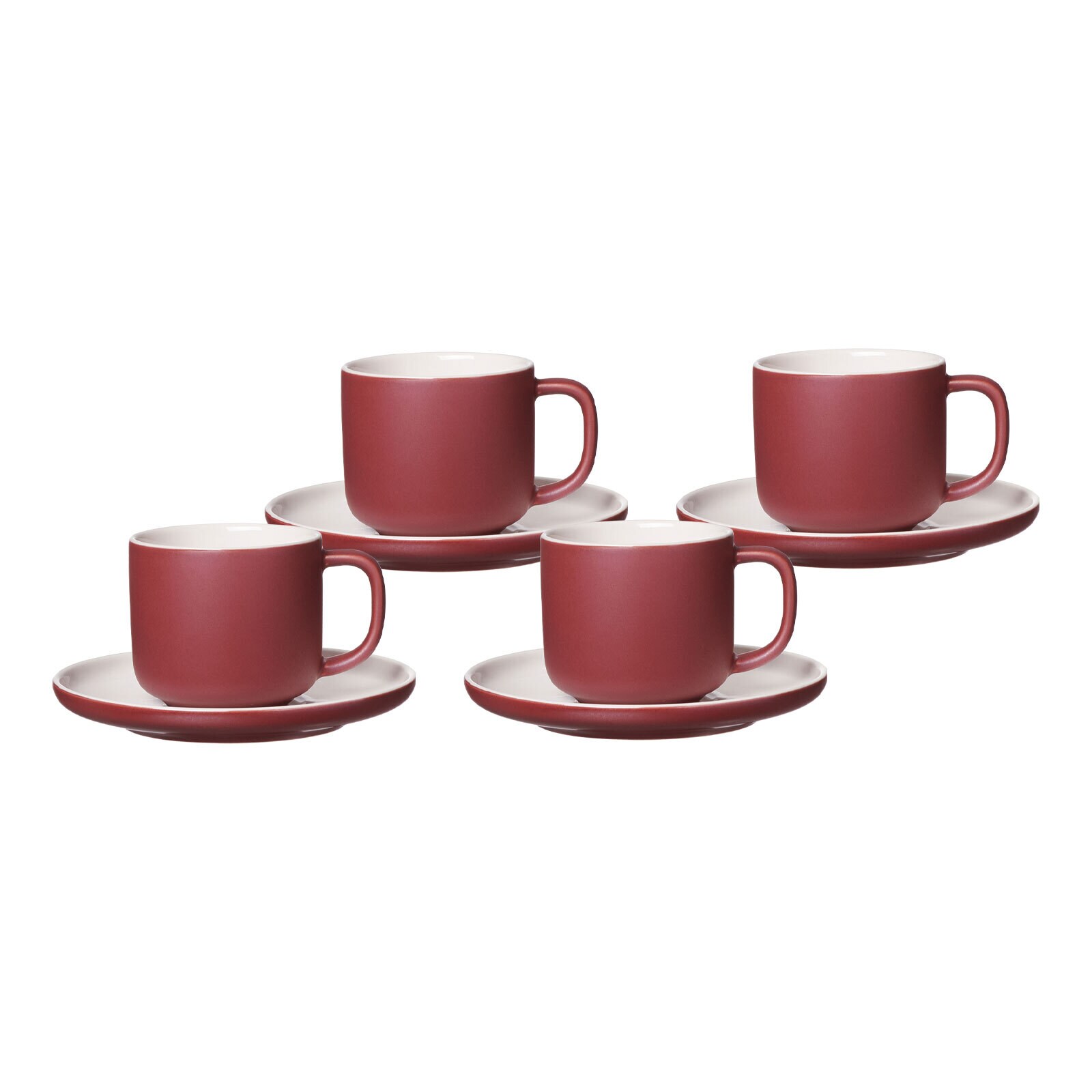 Ritzenhoff & Breker Kaffeetassen mit Untertassen Jasper 240 ml 4er Set 