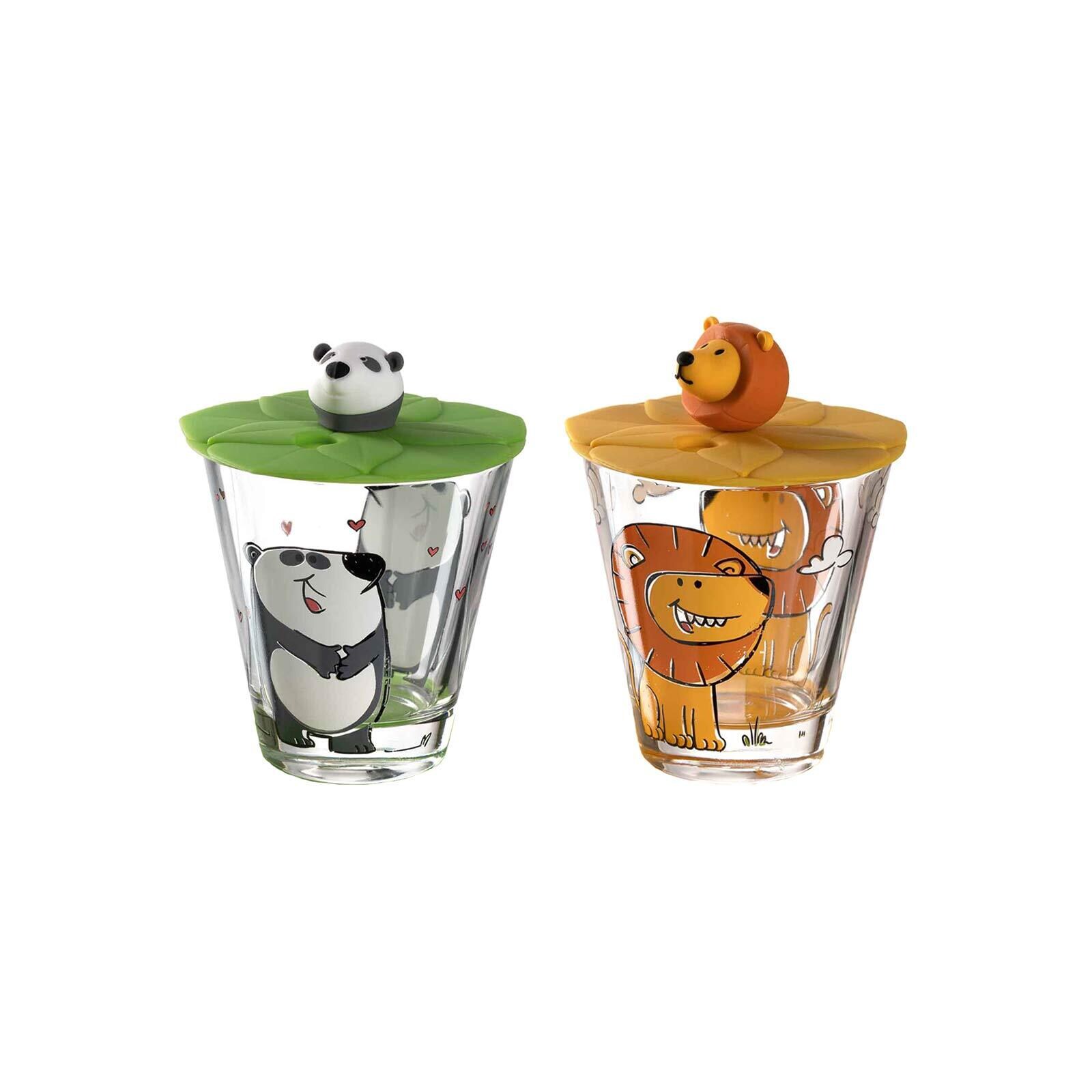 Kinderbecher mit Deckel Bambini  2er Set
