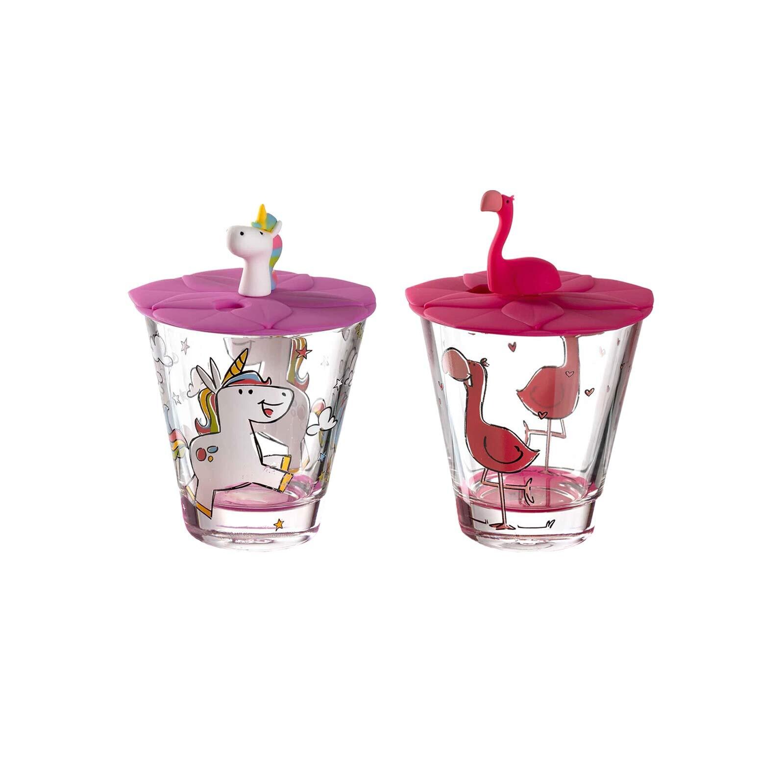 Kinderbecher mit Deckel Bambini  2er Set