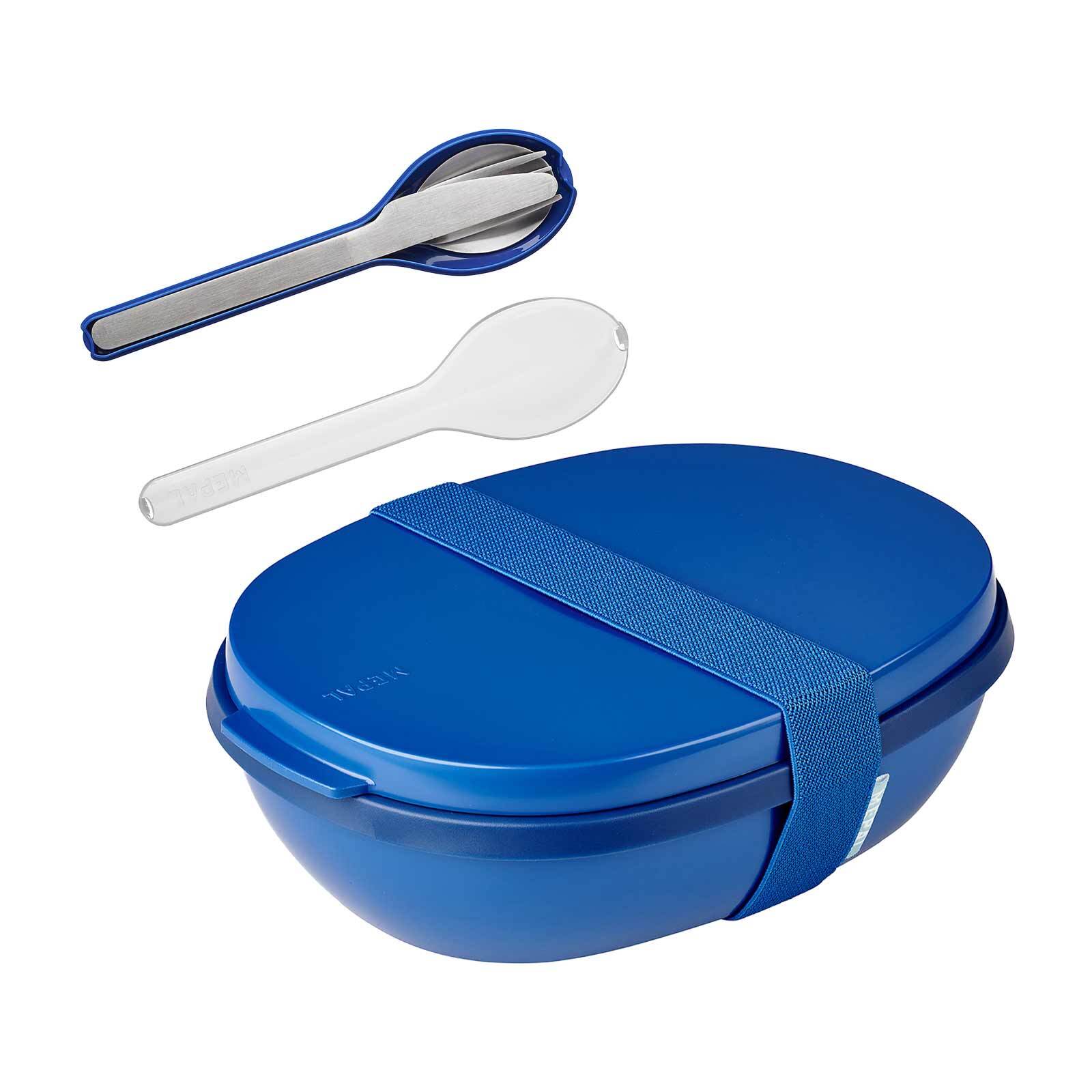 Mepal Lunchbox Duo mit Besteck Ellipse 22,5 x 17,5 cm 