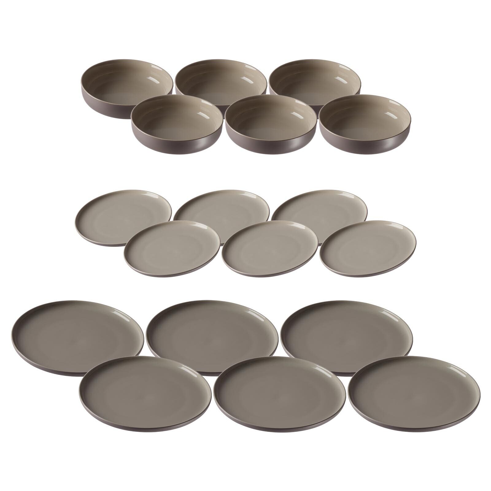 Teller und Schalenset Jasper 18er Set