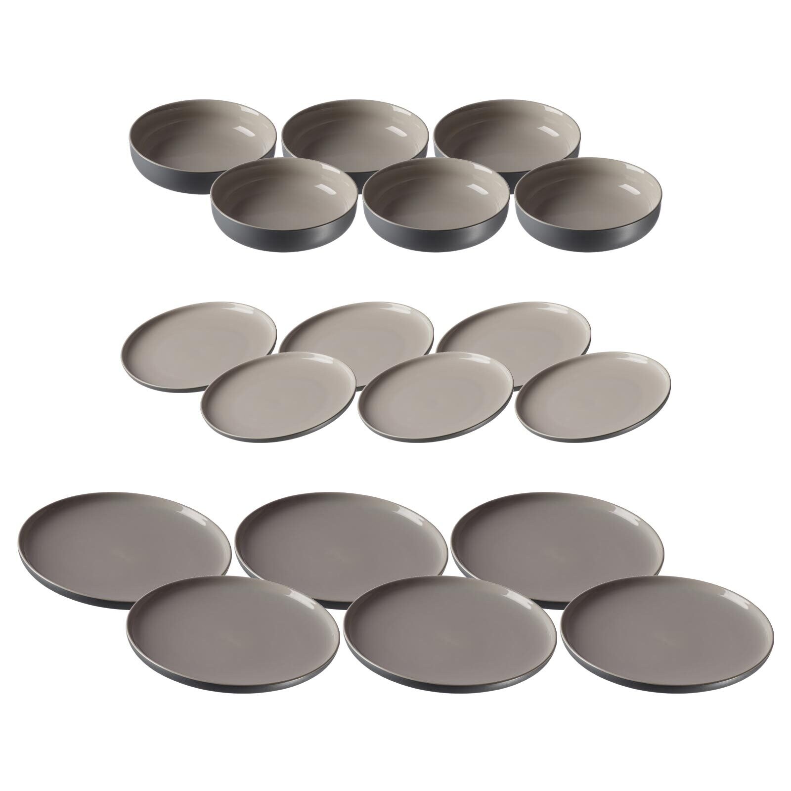 Teller und Schalenset Jasper 18er Set