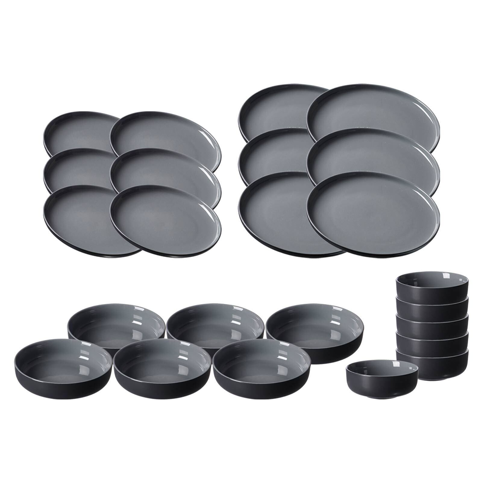 Teller und Schalenset Jasper 24er Set