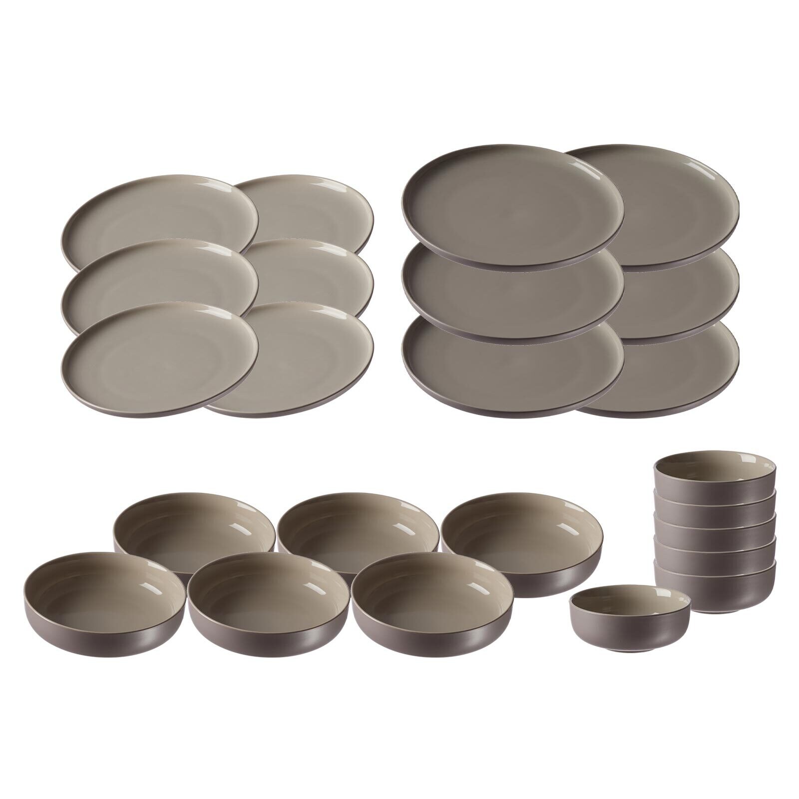 Teller und Schalenset Jasper 24er Set
